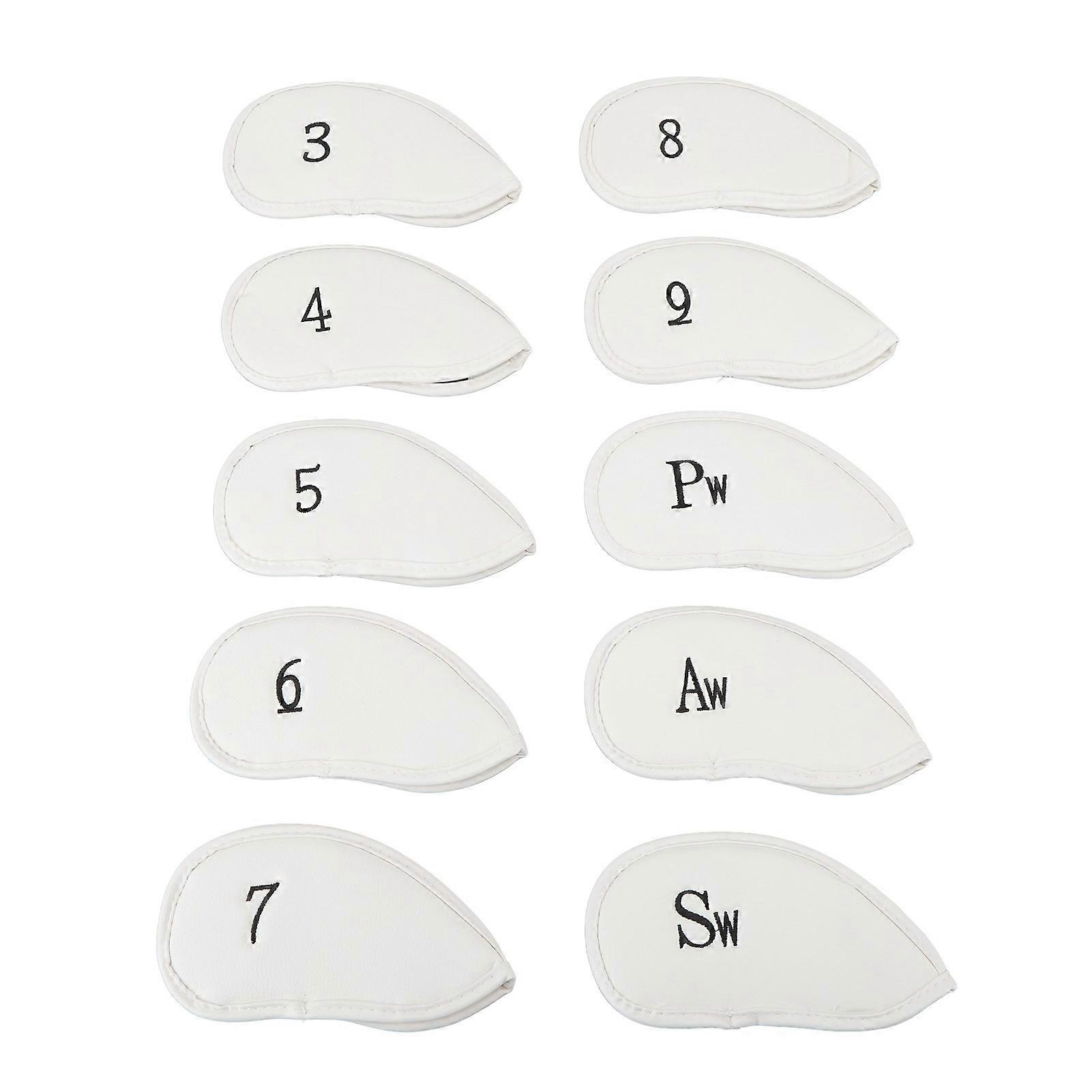 10Pcs Club Covers Strong Protection Anti Drop Stylish Lightweight Portable Golf Putter Head Cover for Golfer Lovers