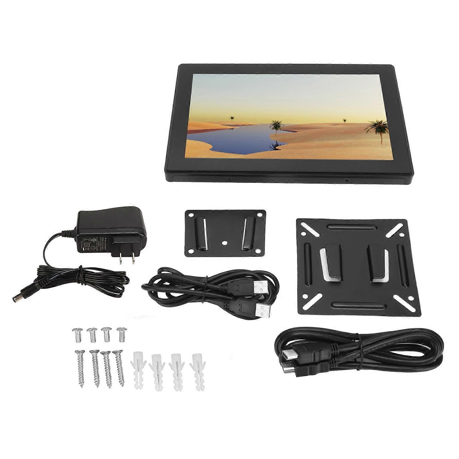 10.1 Inch Touchscreen Monitor 1280x800 IPS Waterproof VGA USB HD Display for Multiple Devices