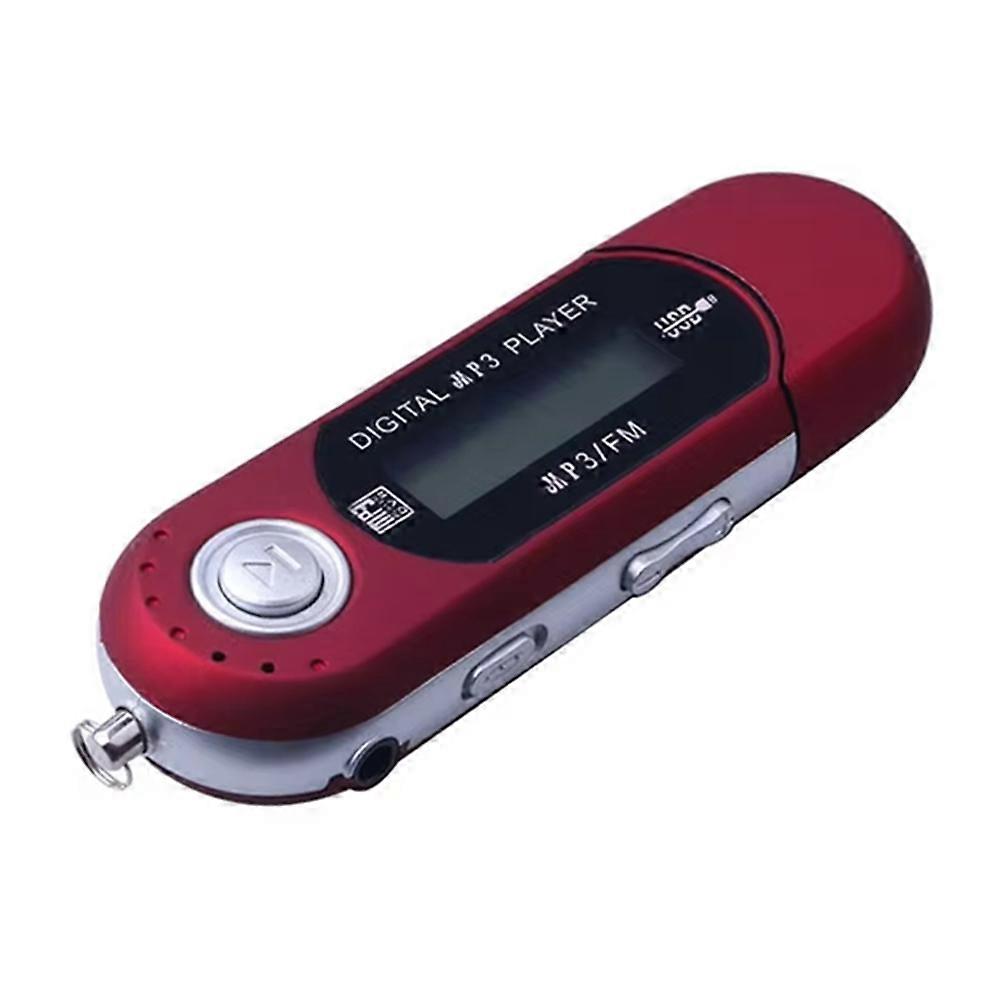 Portable USB MP3 Player Music Player Digital LCD Screen Bluetooth FM Radio Multifunction MP3 Music Player Red