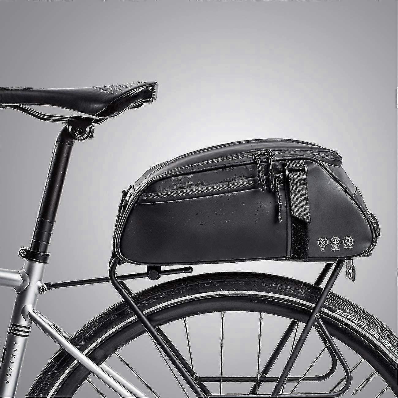 Waterproof Bike Saddle Bag 8L Pannier Rack Side Backpack