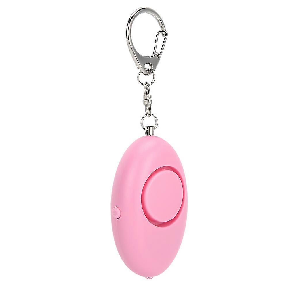 Security Alarm Key Chain Women Elderly Emergency Safety Alarm with LED LightPink