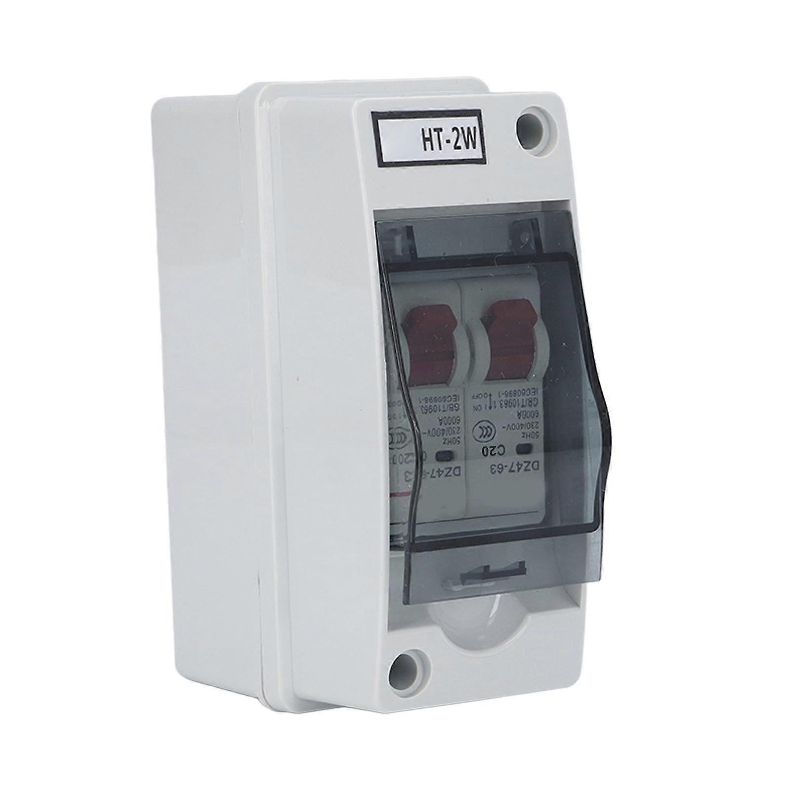 SG Udendørs vandtæt fordelingsboks strømafbryder MCB C type 2-vejs AC 230V 400V