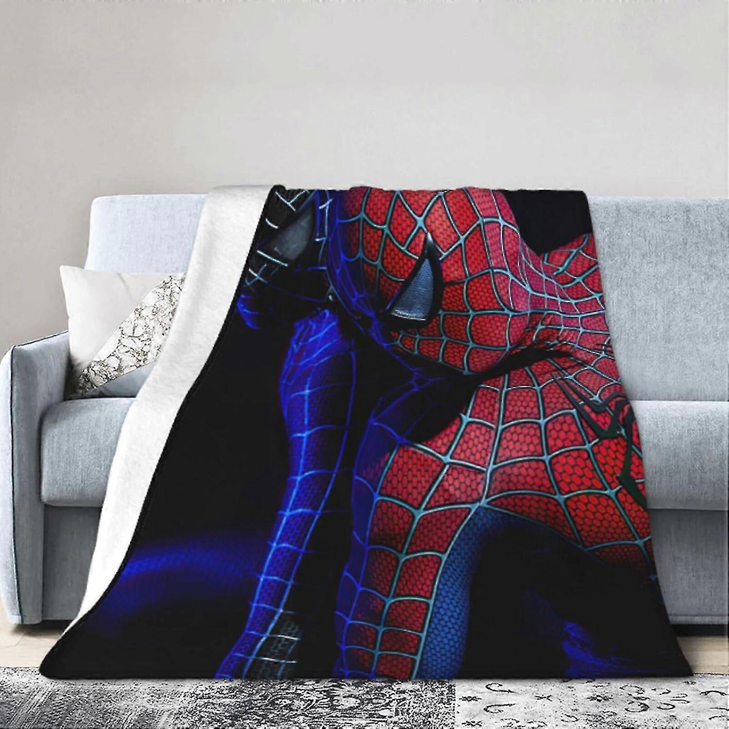 العنكبوت كرتون مان أنيمي رمي بطانية ، بطانيات من الألياف الدقيقة أفخم وأغطية لجميع الفصول ، بطانية تكييف خفيفة الوزن
