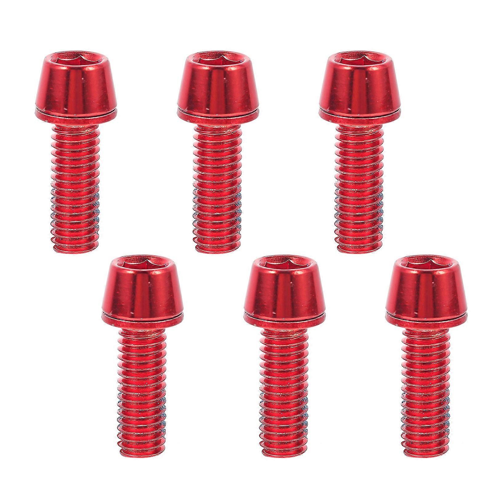 6pcs Titanium Disc Brake Screws for Bicycles – Durable, Lightweight Bike Rotor Bolts for Mountain and Road Bikes