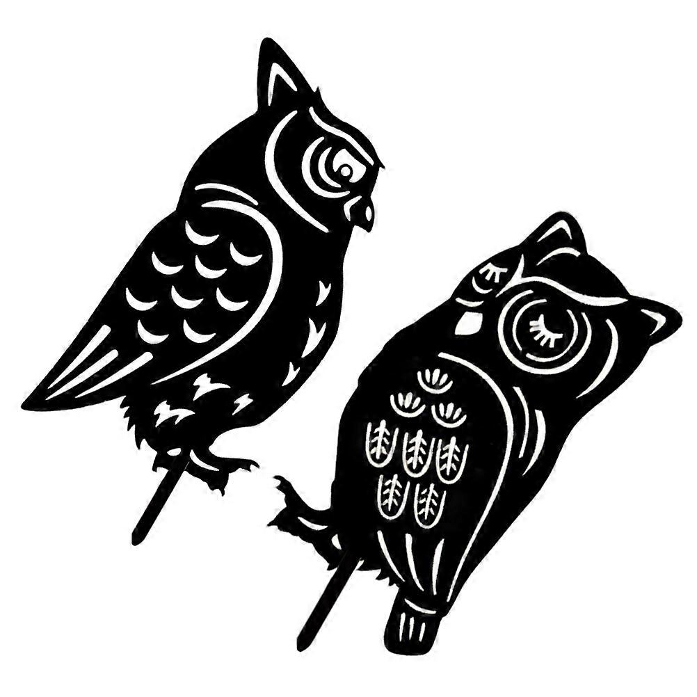 uggla trädgård insatser akryl infogad skylt utomhus utrymme gåva 2st