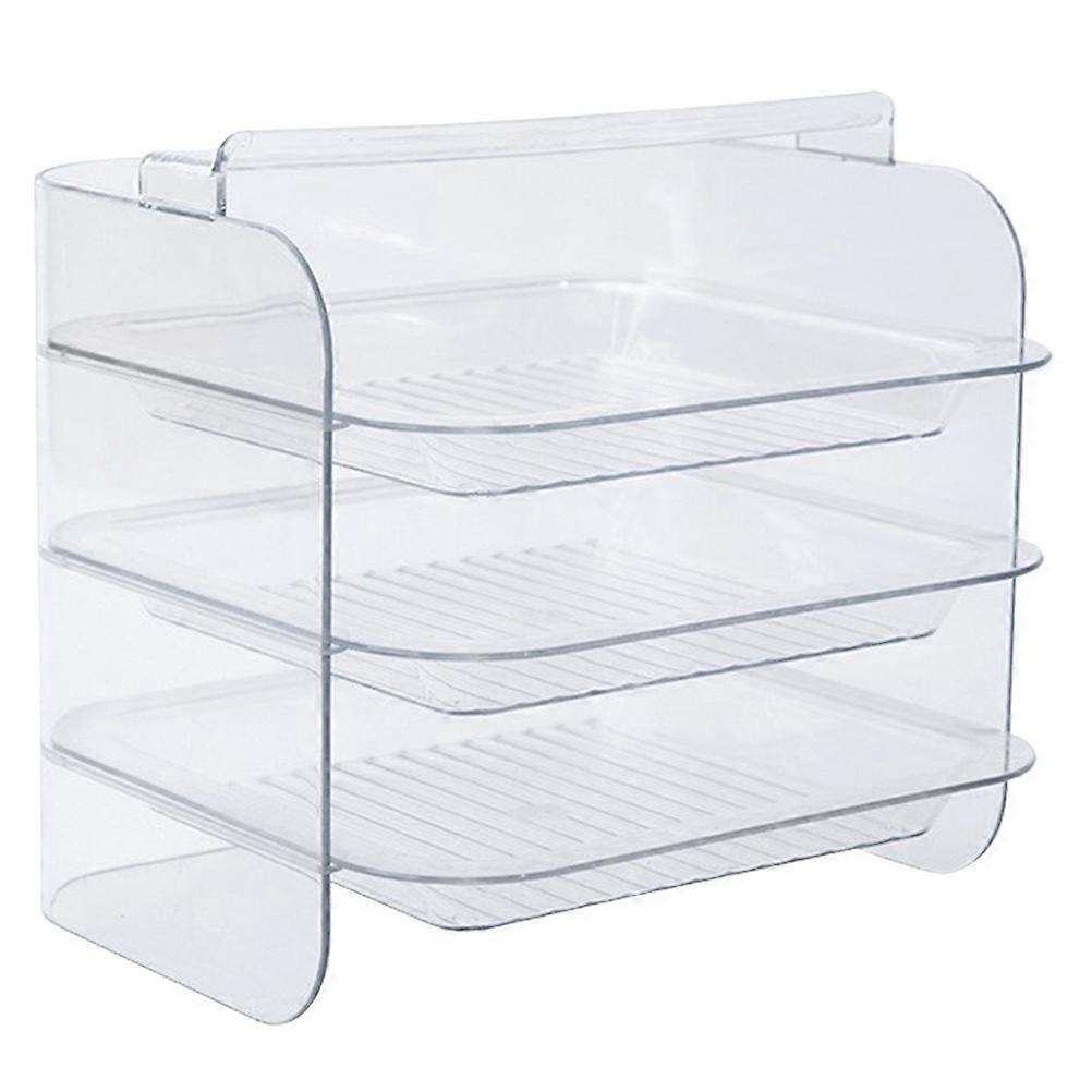 Multi-Layer Food Rack Transparent Rectangular Shape Drawer-Type Access For Fruit Storage And Cake Display In Hotels 22X16X19.8CM 1Set