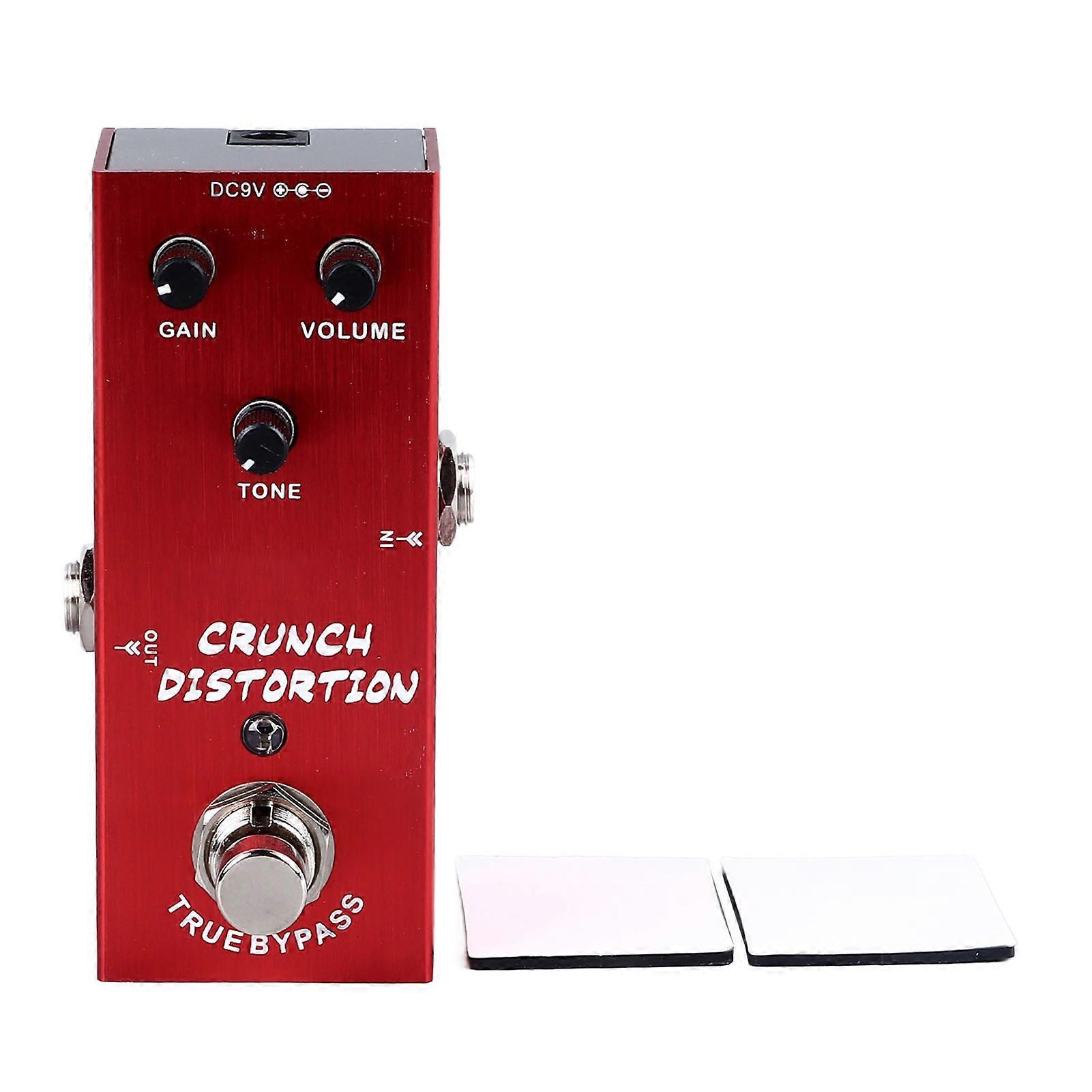 Guitar Distortion Effector Metal Shell Multiple Tones Electric Guitar Effect Pedal Knob Adjustment AN‑05 Red