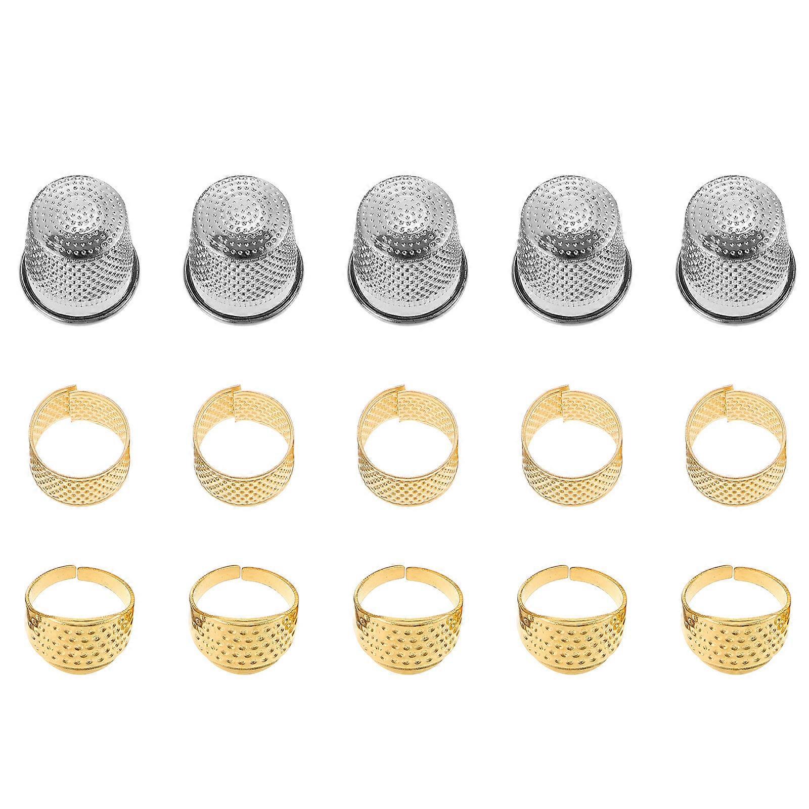 15pcs Sewing Thimble Practical Finger Protector for Reusable Storage