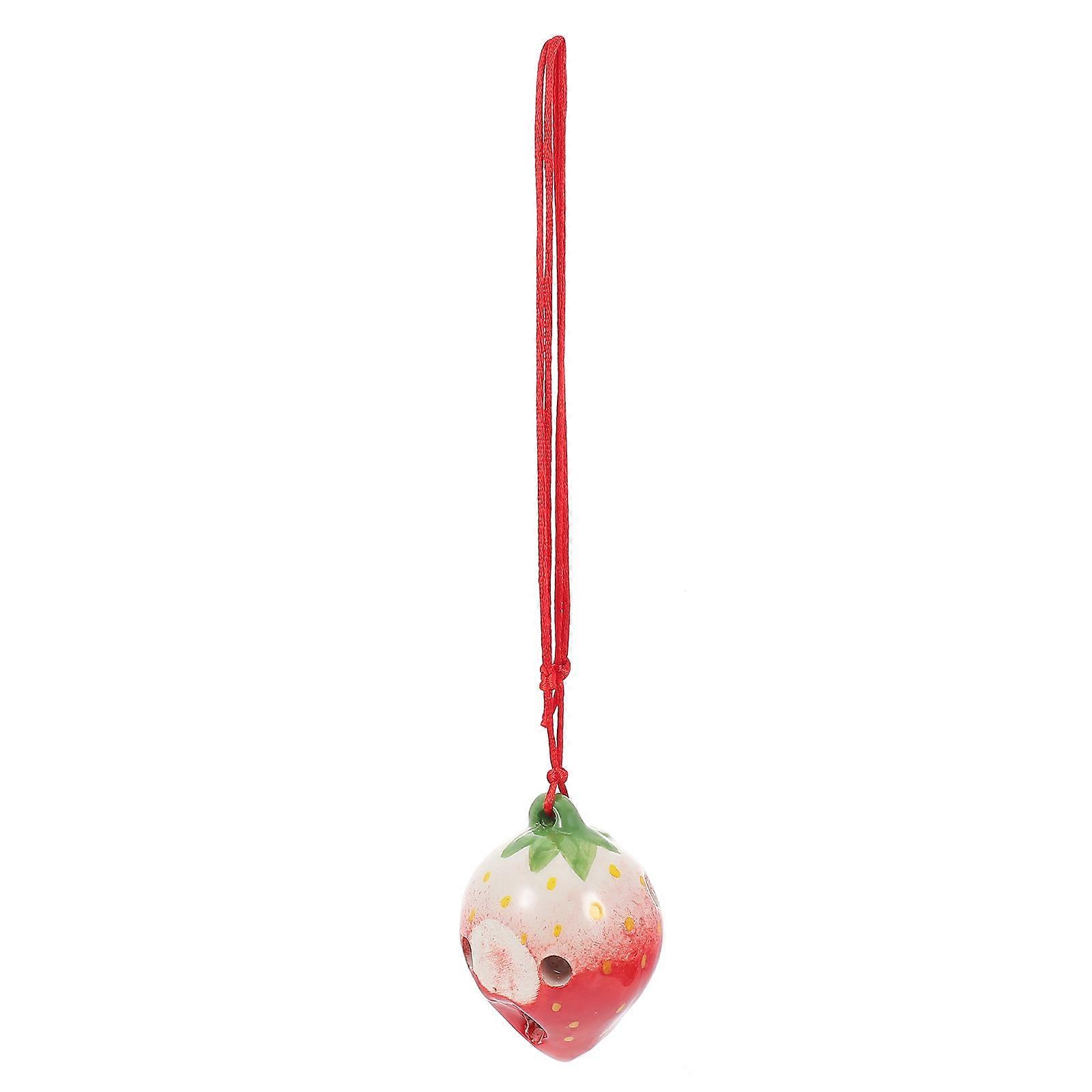 Fruit Shaped Ocarina Strawberry Ocarina Instrument Short Reverberation Gift Giving 1Set