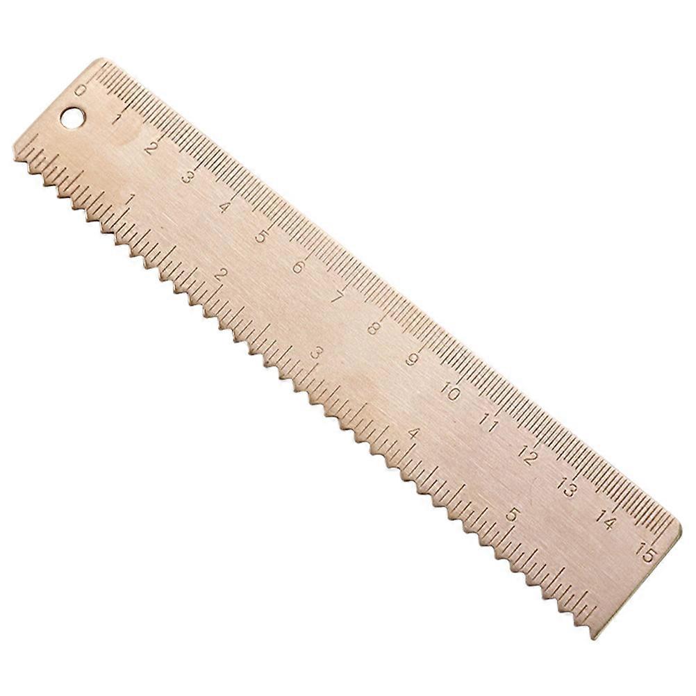 Brass Straight Ruler with Precision Markings for School and Professional Use – Measurement Tool with Hanging Design