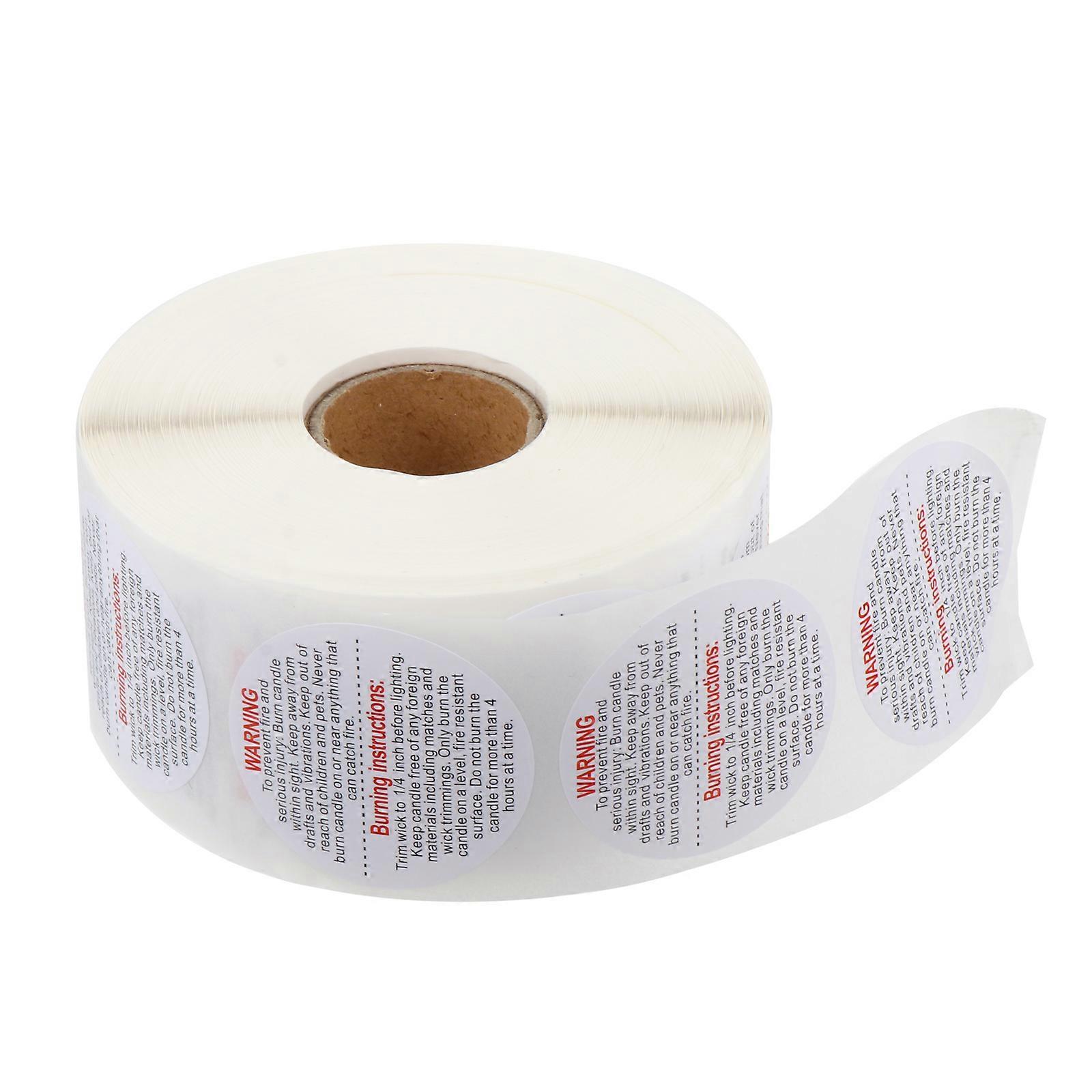 Self-Adhesive Warning Stickers for Labeling Candles PVC Material 2.8x2.8cm Waterproof 500Pack