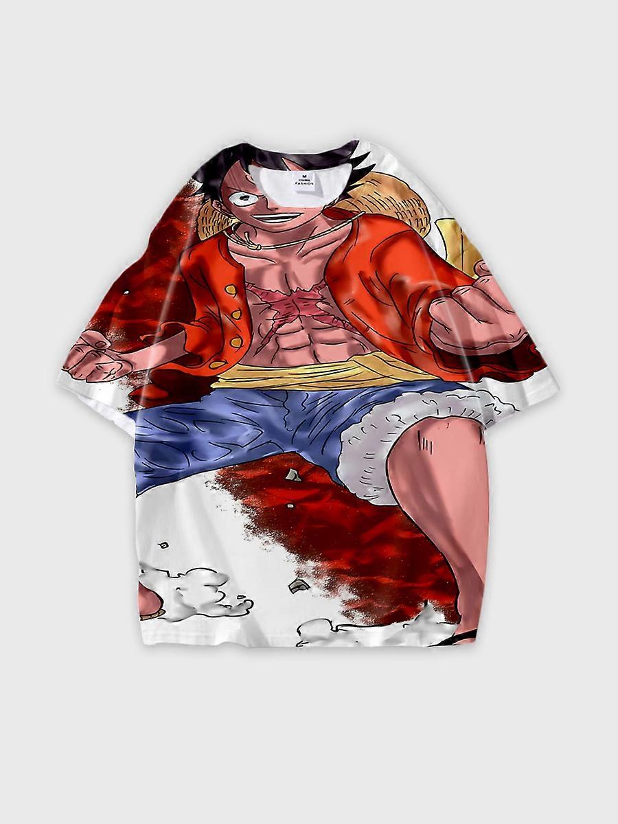 T-shirt round neck Role Pattern loose short sleeve B1316