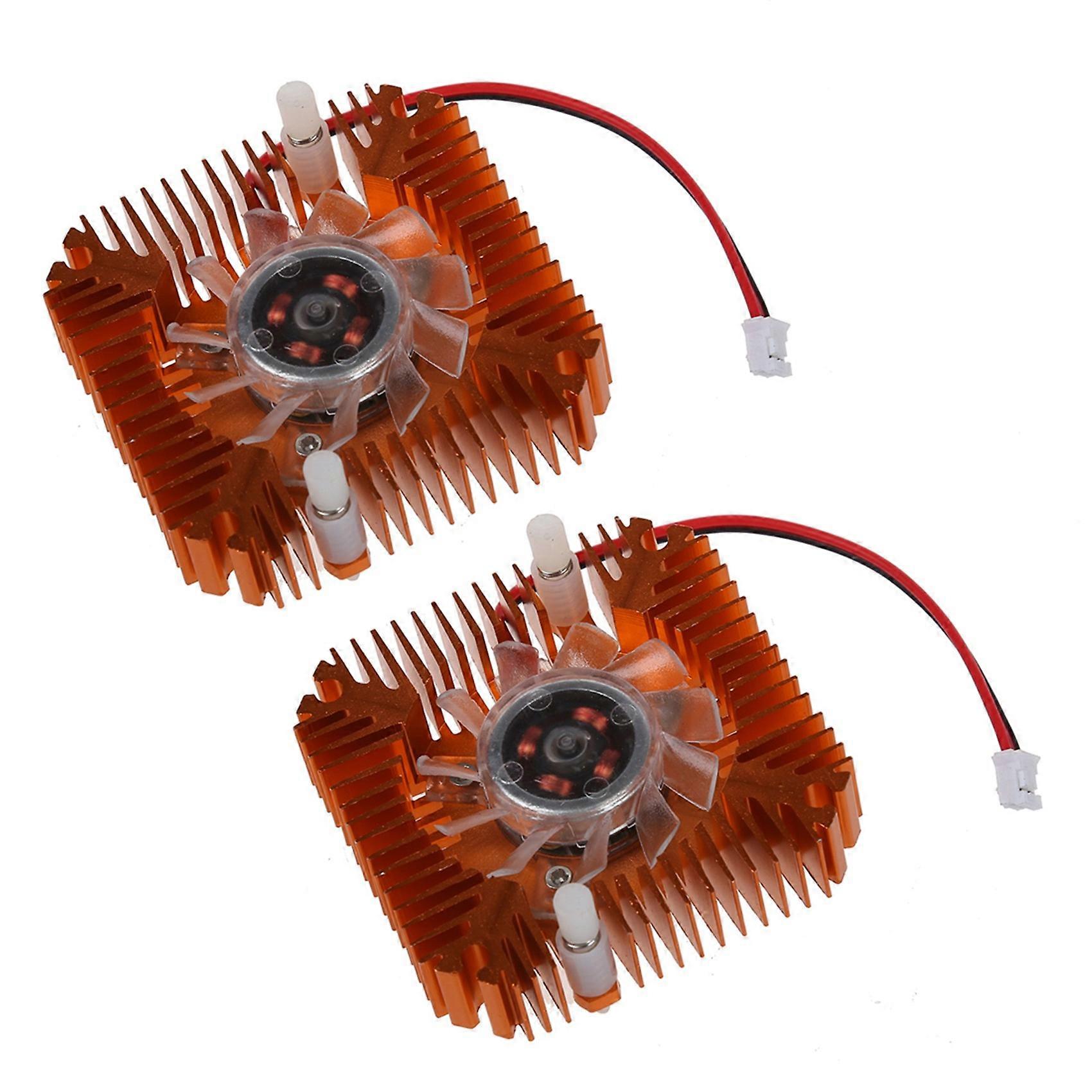2X PC Computer Laptop CPU VGA Video Card 55mm Cooler Cooling Fan Heatsink