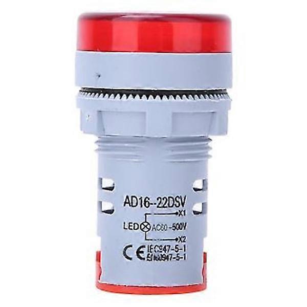 AD16-22DS LED Indicator Light Digital Display Voltmeter AC 60V-500V Voltage Meter Red
