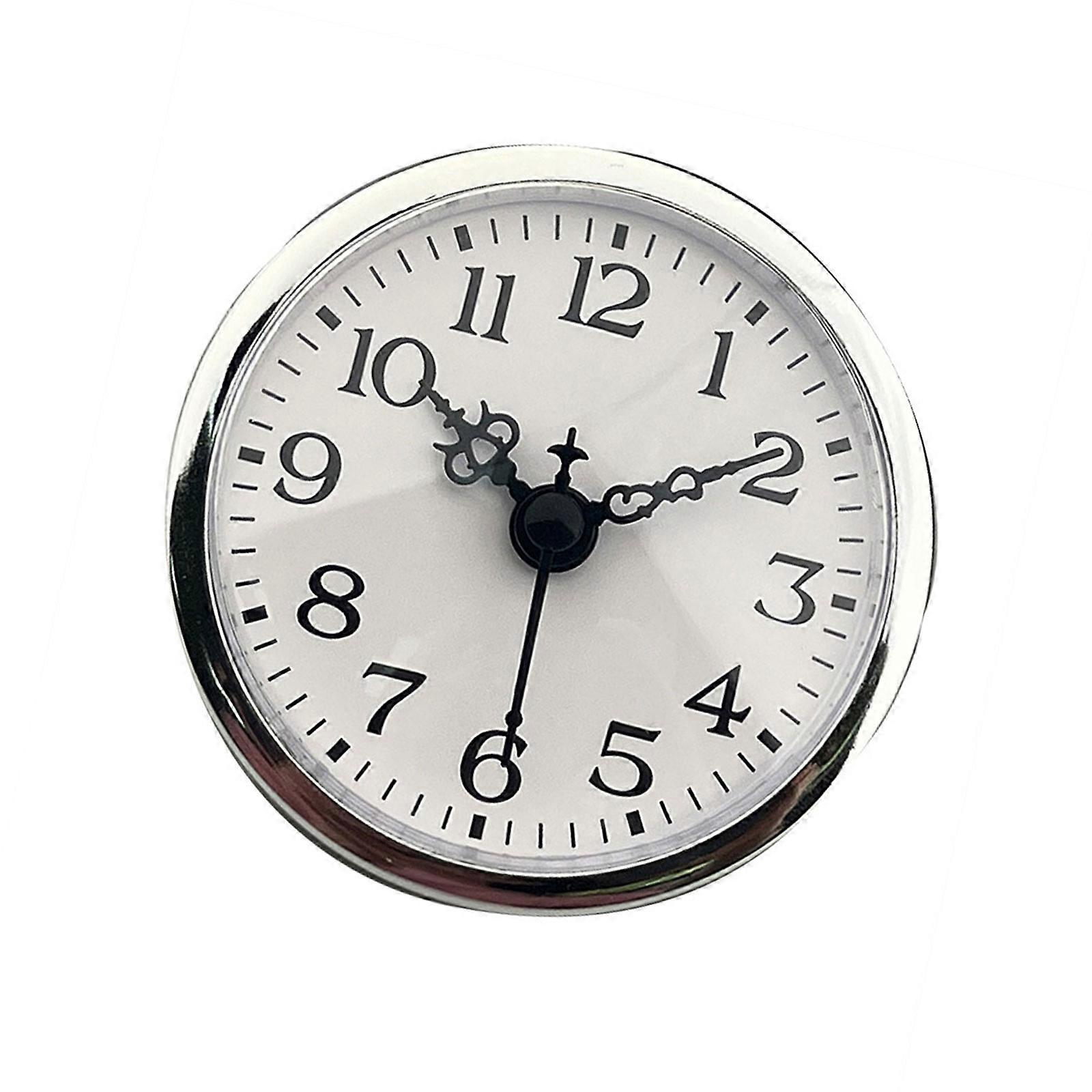 80mm Clock Insert Movement Round Clock Head Inlaid Time Display for Crafting Decorating Multicolor