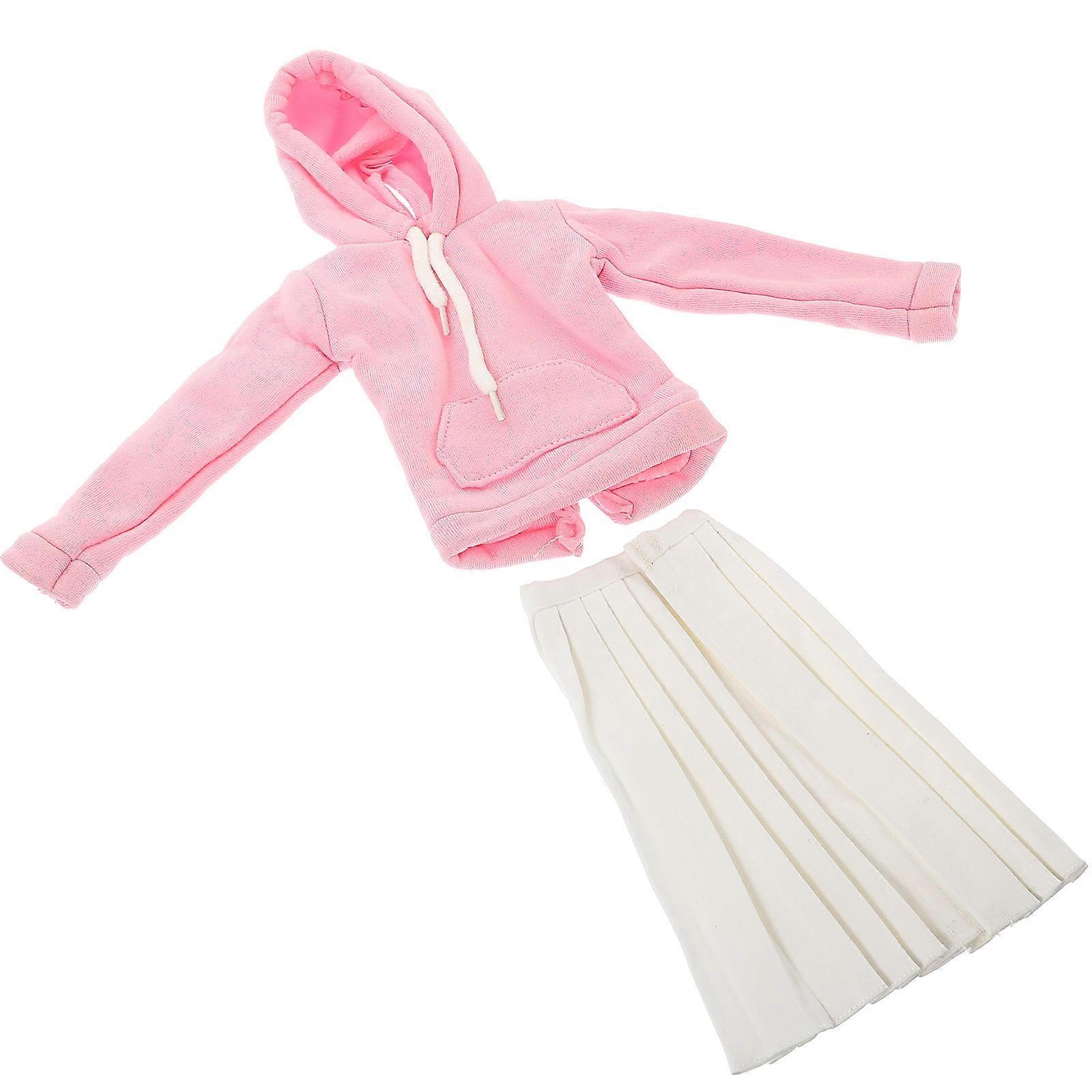 Sweater Dress Doll Clothes Set White Suitable for 60cm Dolls Chic Design Dress Up 1Set