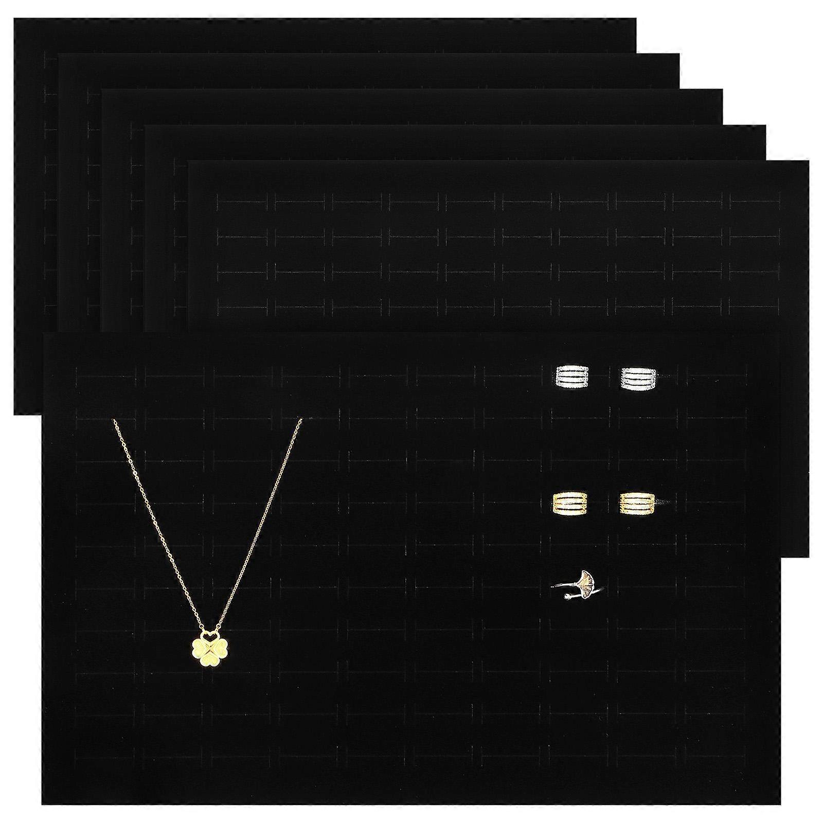 6 Pcs Jewelry Storage Box Inserts Display Pads Sponge Mats for Rings Earrings Brooches Soft Reliable Multiple Slots Organizing Display Storage