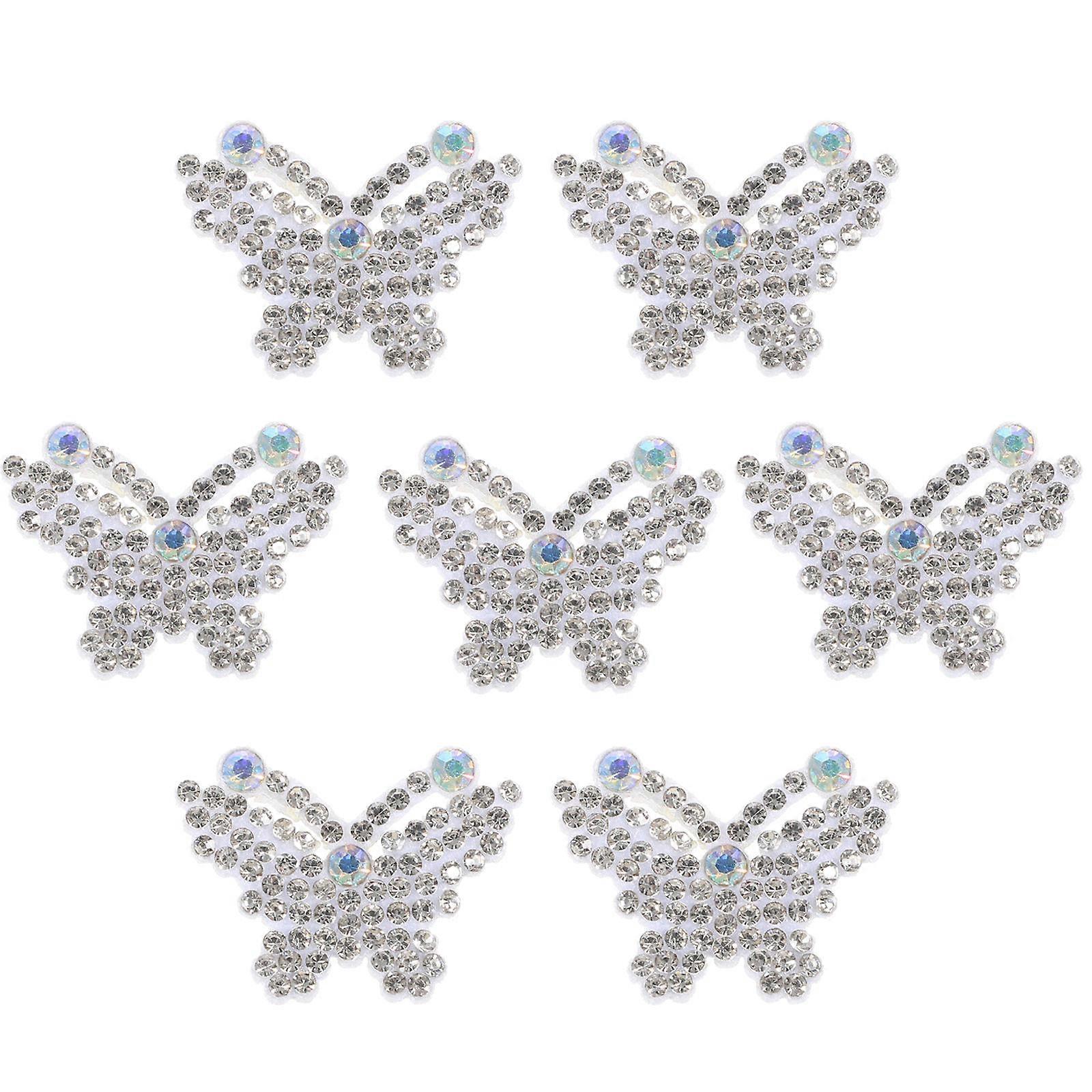Butterfly Appliques 10Pcs Decorative Daily Wear Multi Color DIY Projects Soft Nonwoven Fabric Material
