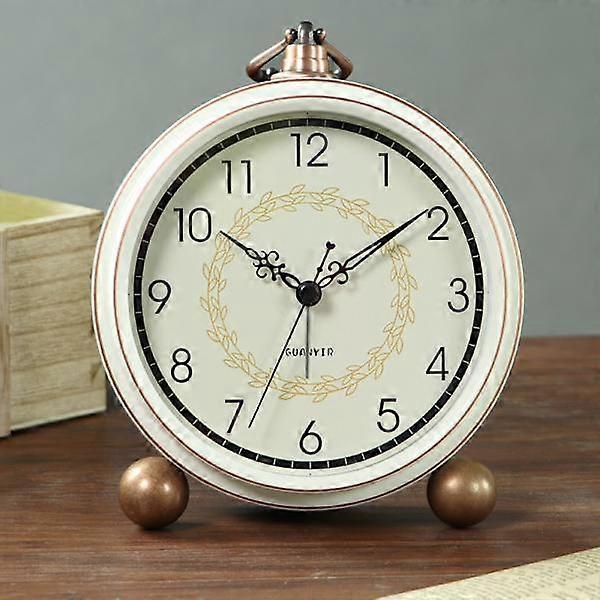 Wall clock, Retro Non-ticking Table Clock Battery Powered Small
