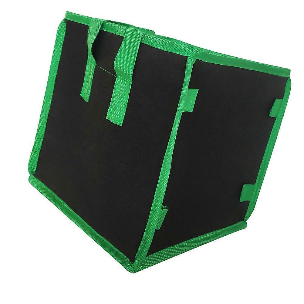 Durable Non Woven Fabric Planting Bag for Storage Use with Sturdy Handle Straps Green 25x25x25cm