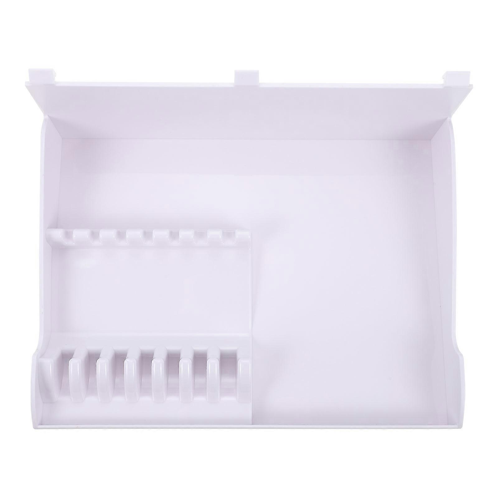 White ABS Scissor Holder for Barbers Durable Lightweight Hairdressing Tool Rack 7.8x5.1x3.9 Inches