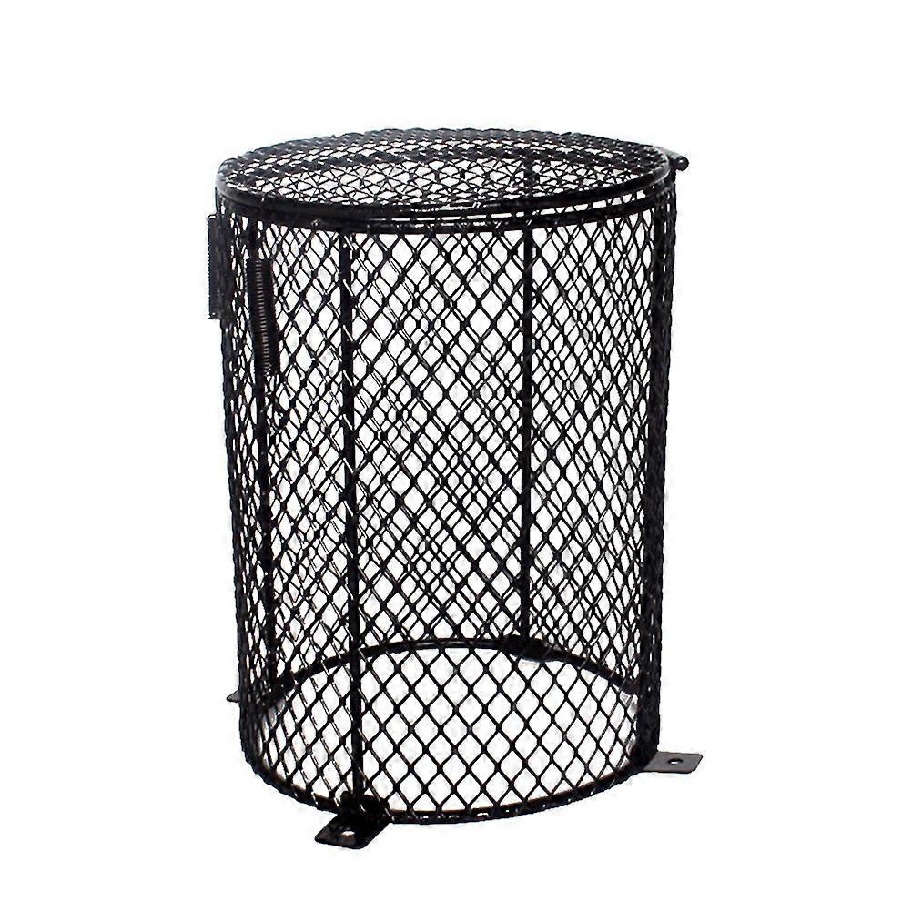 Reptile Heat Lamp Basket Round Shape Reptile Heater Guard Heating Lampshade Daytime Lighting Black 13 x 13 x 16.5 cm Amphibian Poultry Care 1Pcs
