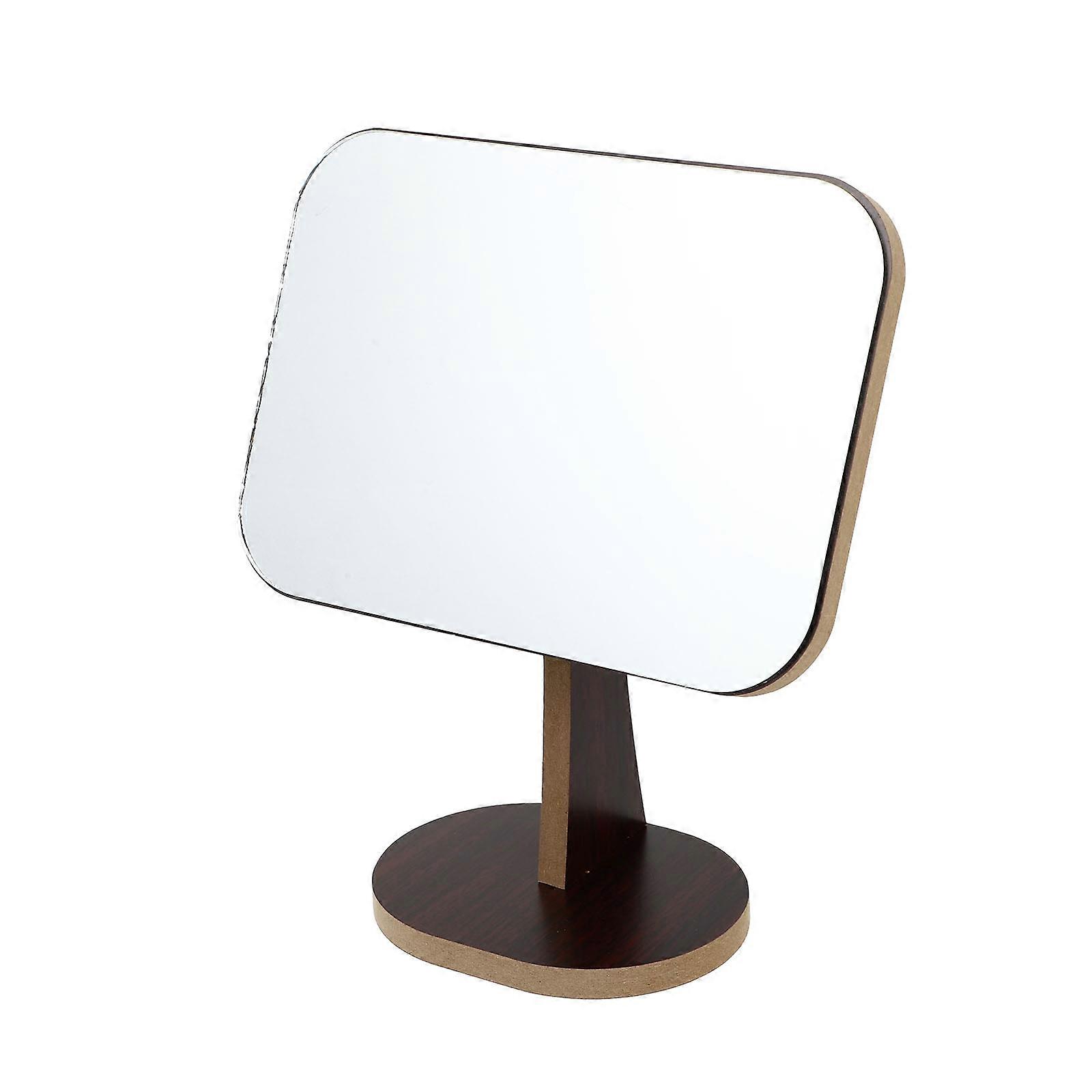 Rotatable Movable Tabletop Makeup Mirror, Compact Wooden Cosmetic Mirror for Home and Travel, Elegant with Sturdy Base for Stable Daily Use