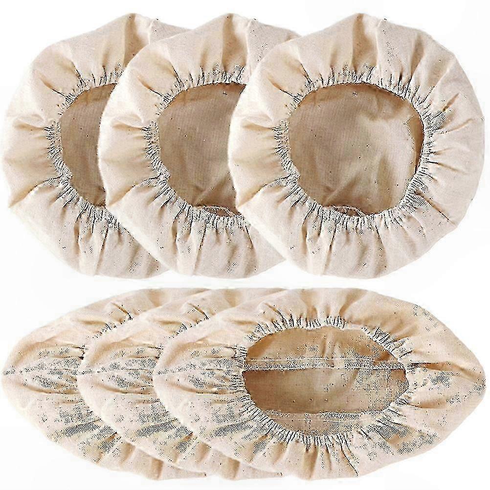 6-Pack Banneton Basket Liners for Sourdough Proofing, Reusable Cloth Covers for Bread Dough Fermentation
