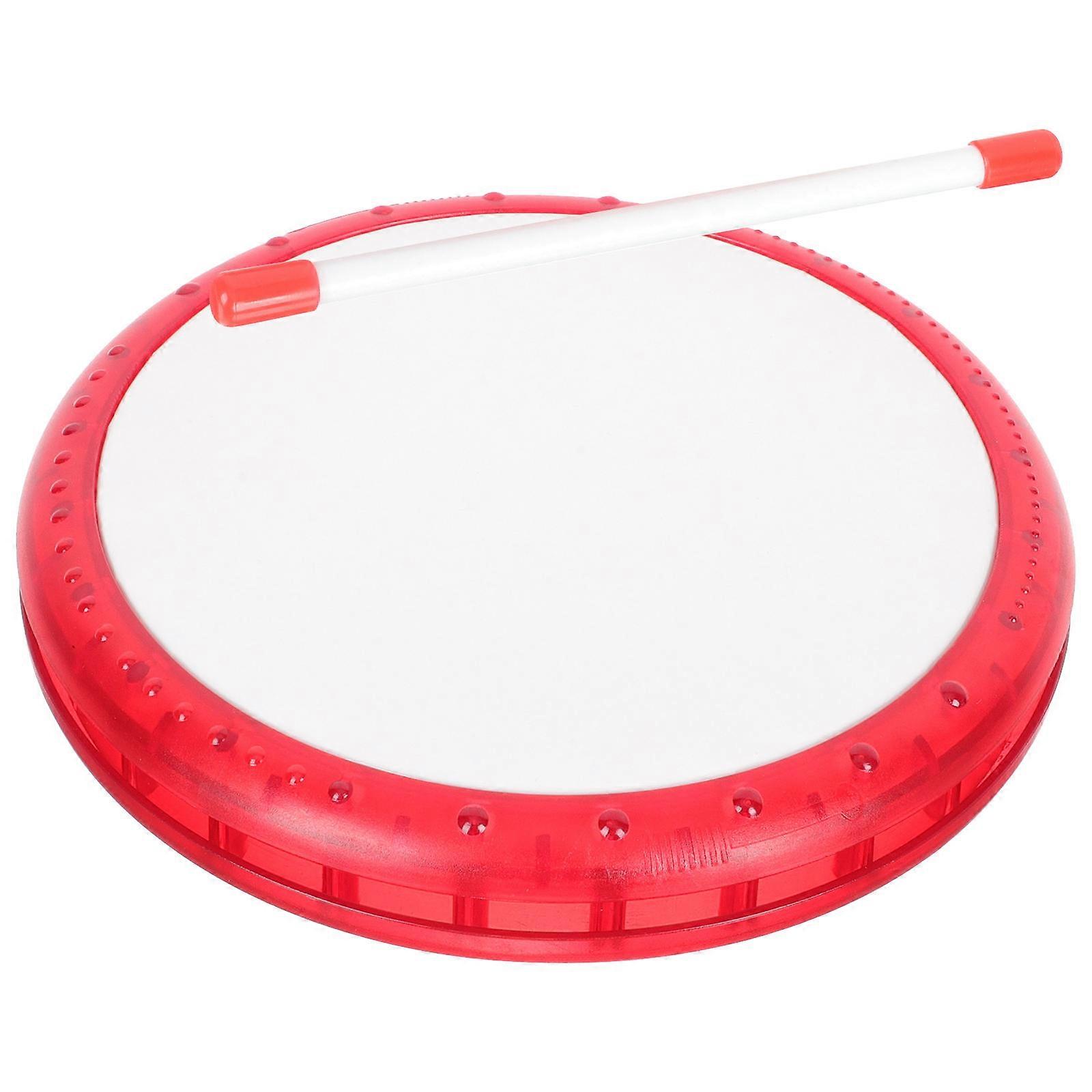 Handheld Drum Instrument For Children Featuring Round Shape Design Ideal For Family Time And Music Celebration With Sturdy Construction 1 Set