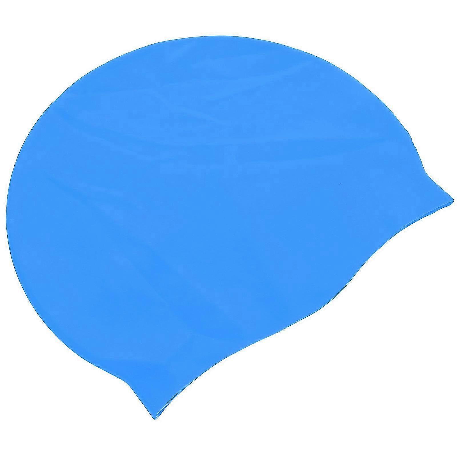 Swimming Cap Silicone Waterproof Comfortable Experience For Aquatic Activities Blue 1Set