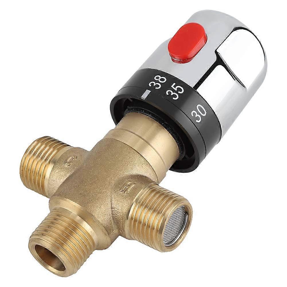 Thermostatic Mixing Valve, 4 Way Thermostatic Mixer, G1/2 Inch Basin Thermostat, Brass Valve