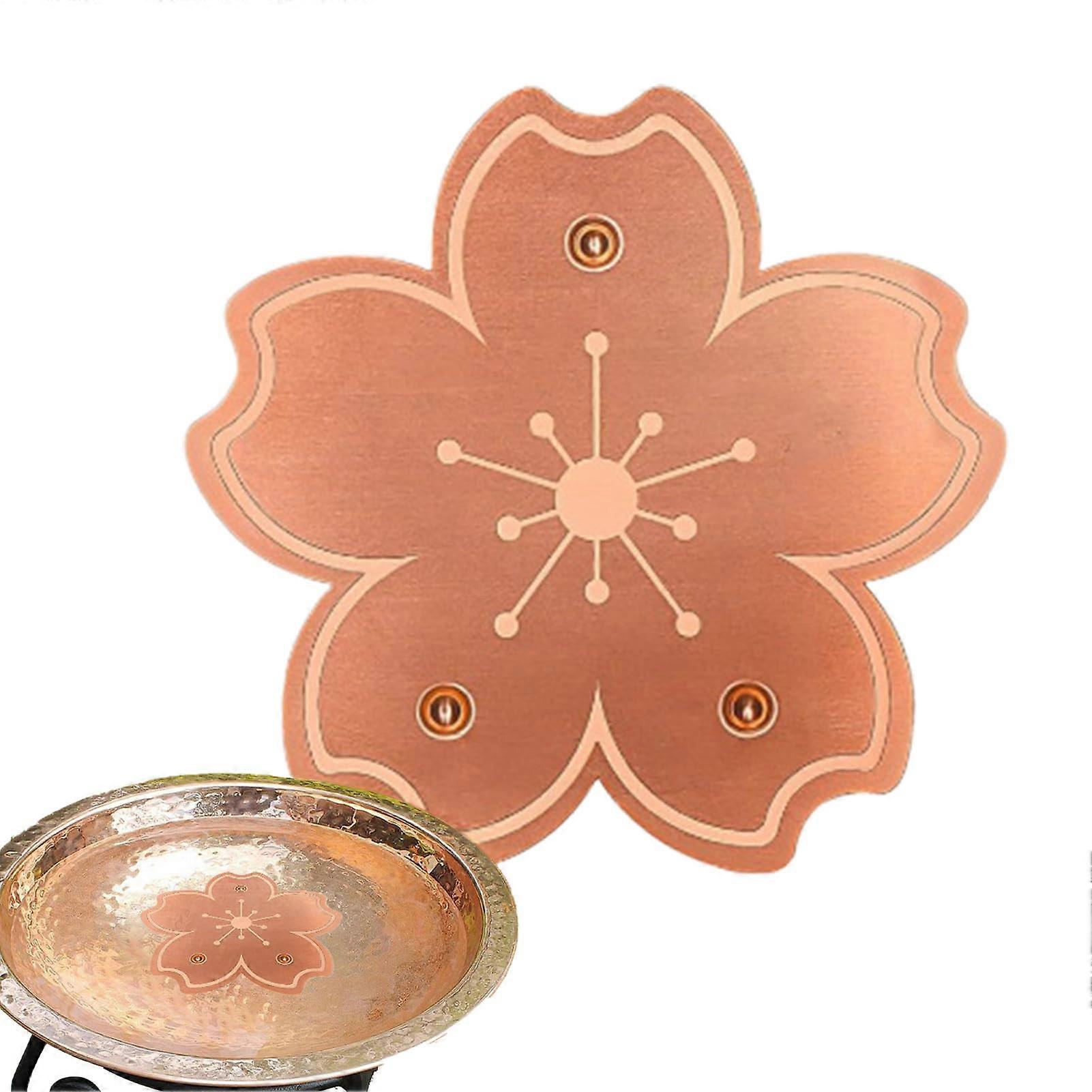 Birdbad Copper Cleaner All-Season Platter with Triple-Point Stand, Durable Garden Purifier and Reliable Shell Insert