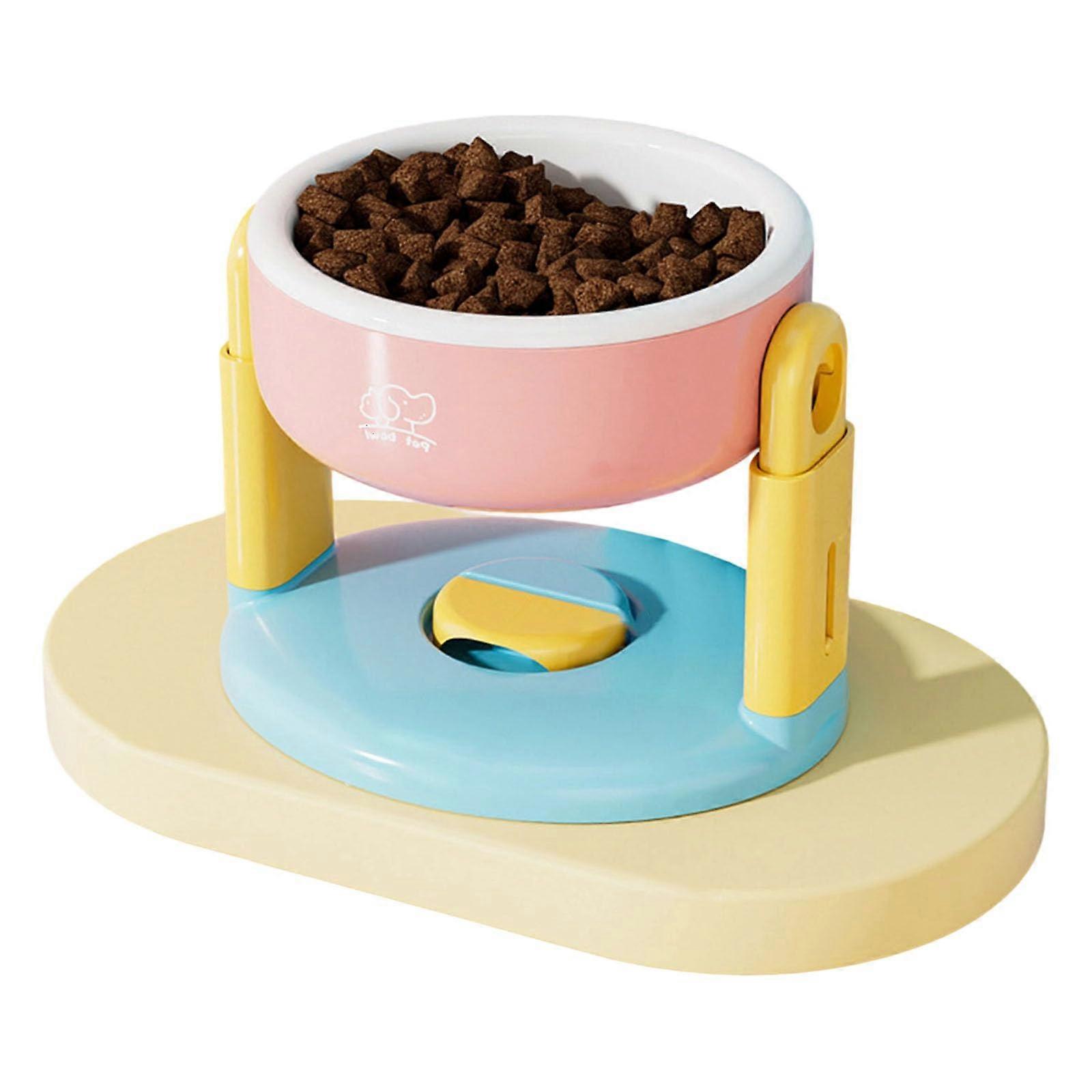 Adjustable Elevated Dog Bowl Stand with Feeder Dishes for Most Dog Sizes LightColored Suction Cups Raised Cat Feeder