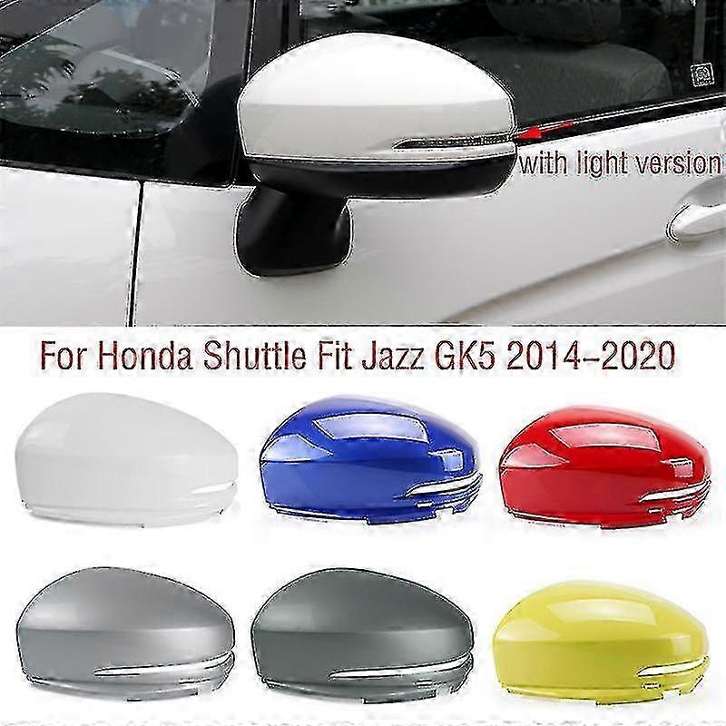 Til pasform Jazz Shuttle GK5 2014-2020 Bilvinge Dør Sidespejl Cover Cap Shell Udenfor Bakspejl Hus