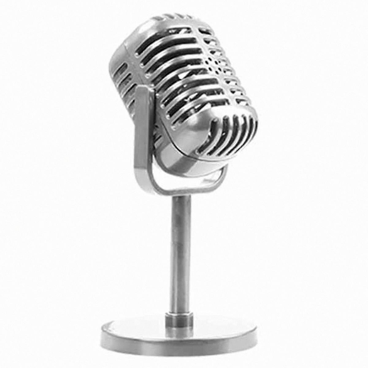 Vintage Style Dynamic Microphone for Live Performance Karaoke Studio Use with Universal Stand