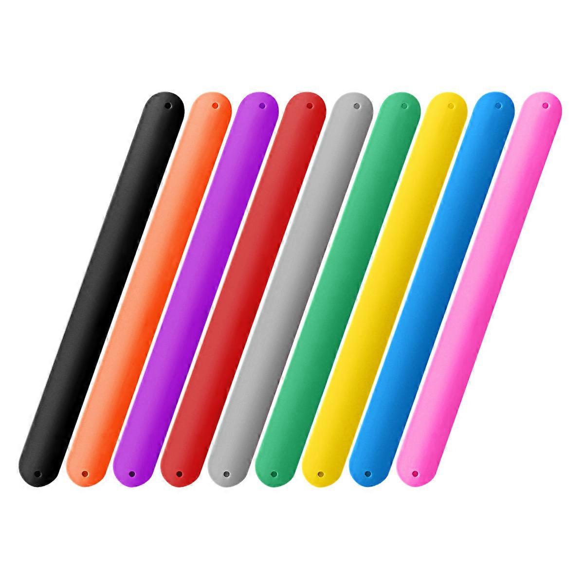 NUOLUX 18 Pcs Silica Gel Slap Bracelets Safe for Kids Boys Girls Party Favors in Mixed Colors