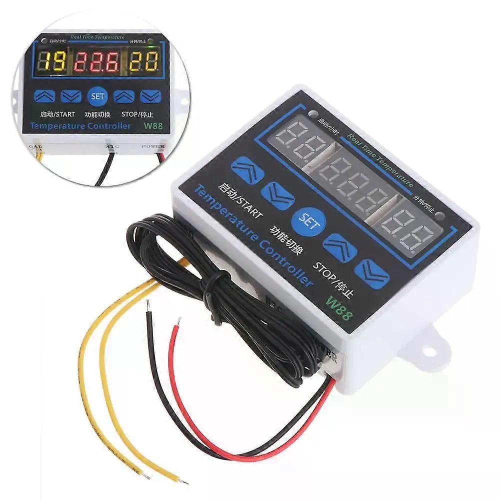 W88 12V/220V 10A LED Digital Temperature Controller Thermostat Control Switch Sensor Tool Tester
