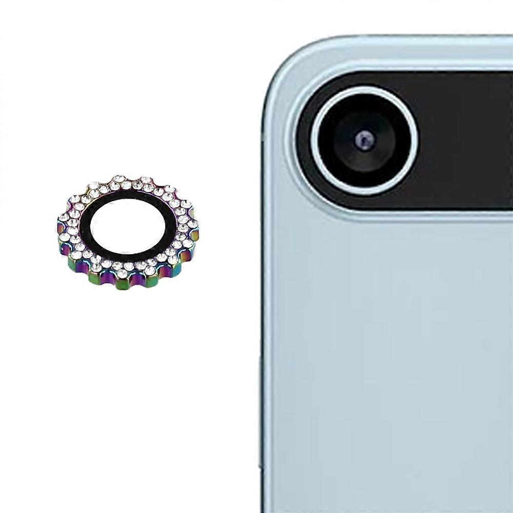 TKdaddy 1セット iPhone 17 Air カメラ レンズ プロテクター ギア シェイプ 強化ガラス レンズ フィルム ラインストーン 装飾 カラフル