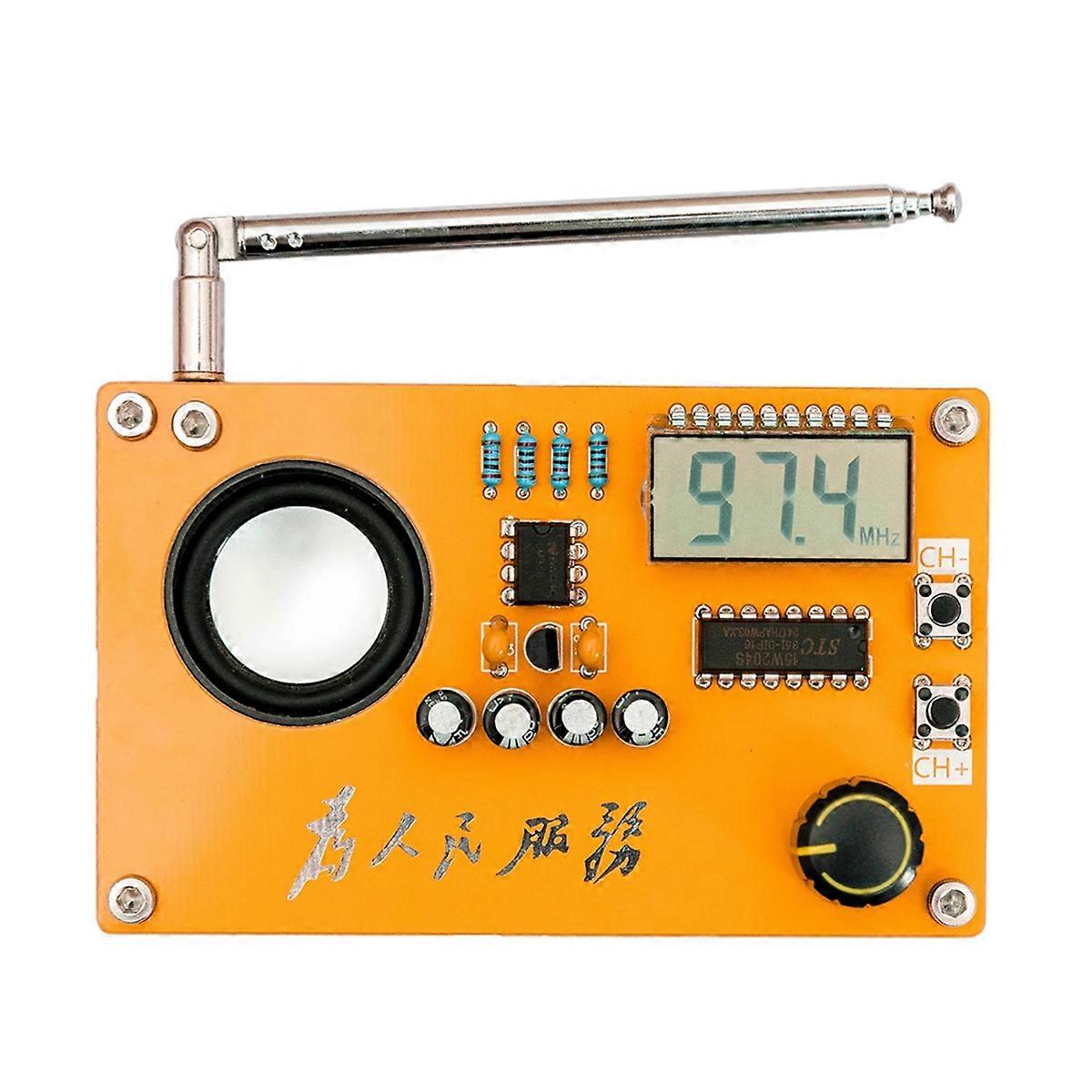 FM Radio Kit DIY Kit Soldering Practice Kit, Finished Product