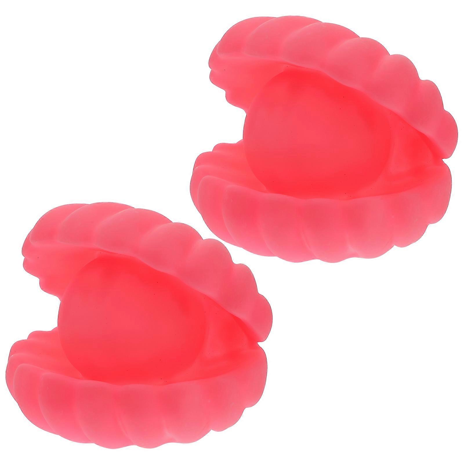 Pink Night Lamp with Shell Design for Dorm Bedroom Decor 2 Pieces