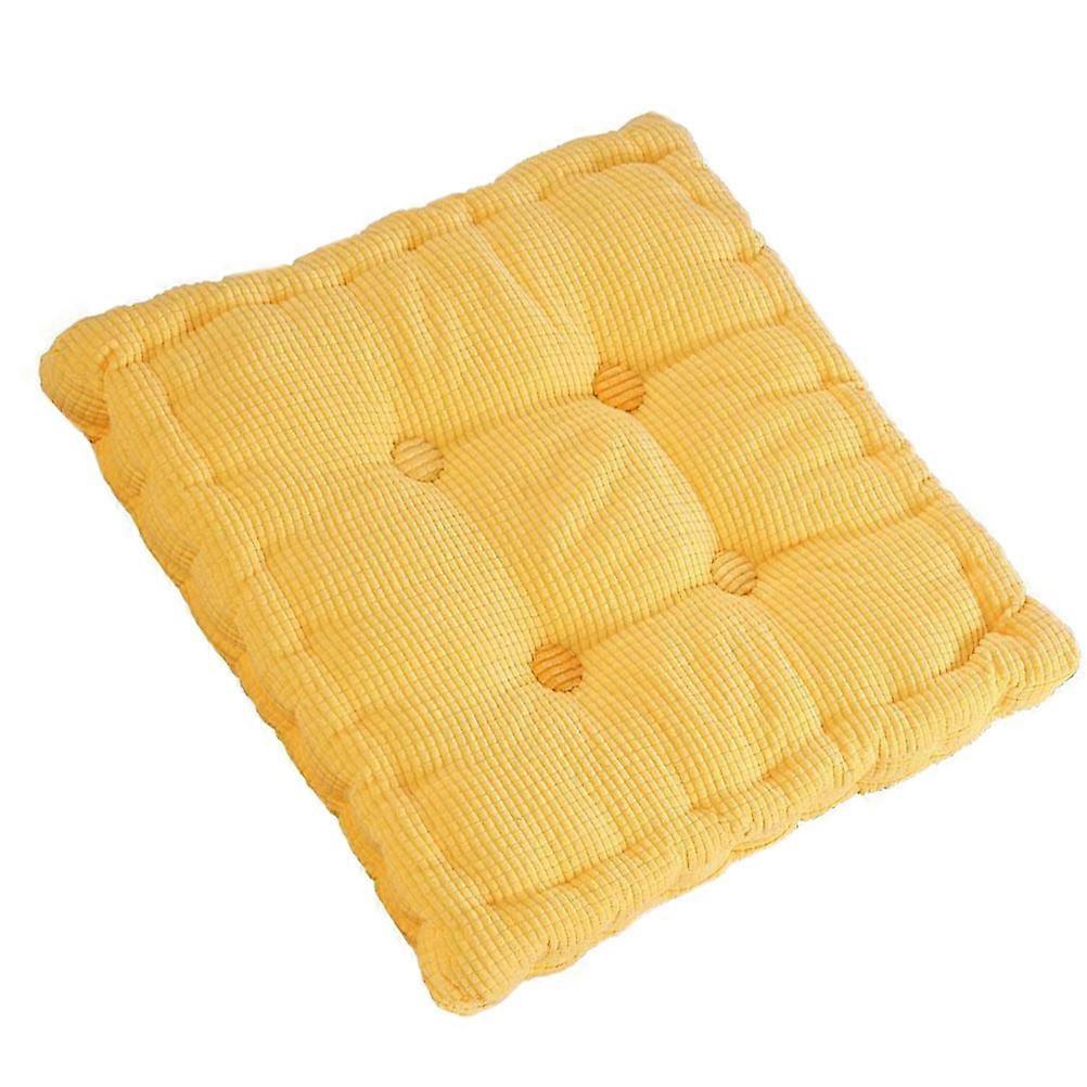 All-Season Seat Cushion For Chair General Users Comfortable 40X40X8CM Yellow 1Pcs