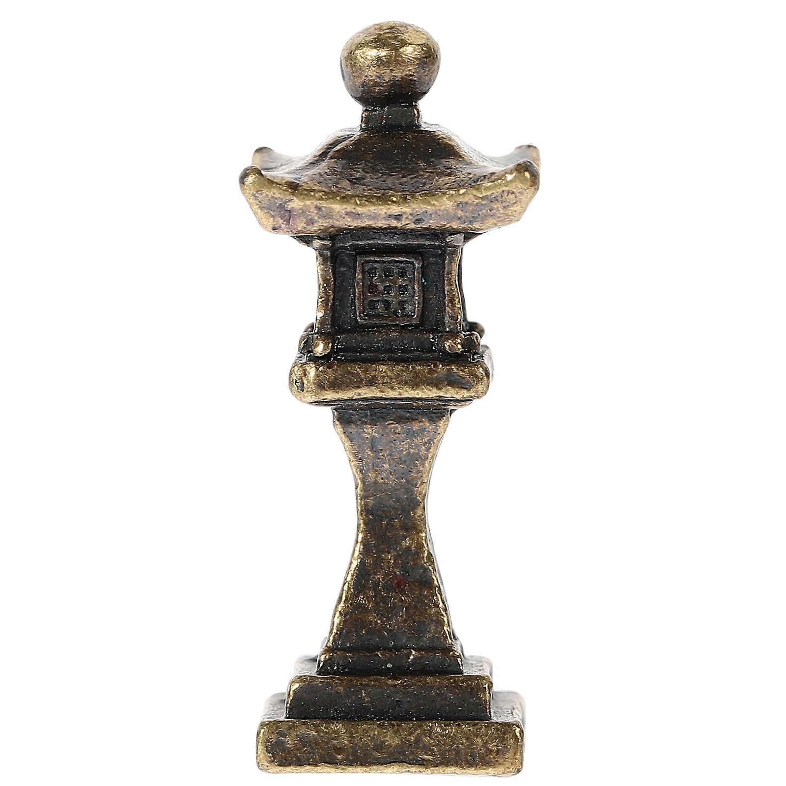 Miniature Japanese Lantern Statue for Fish Tank, Zen Garden & Home Office Decor – Serene Micro Landscape Ornament