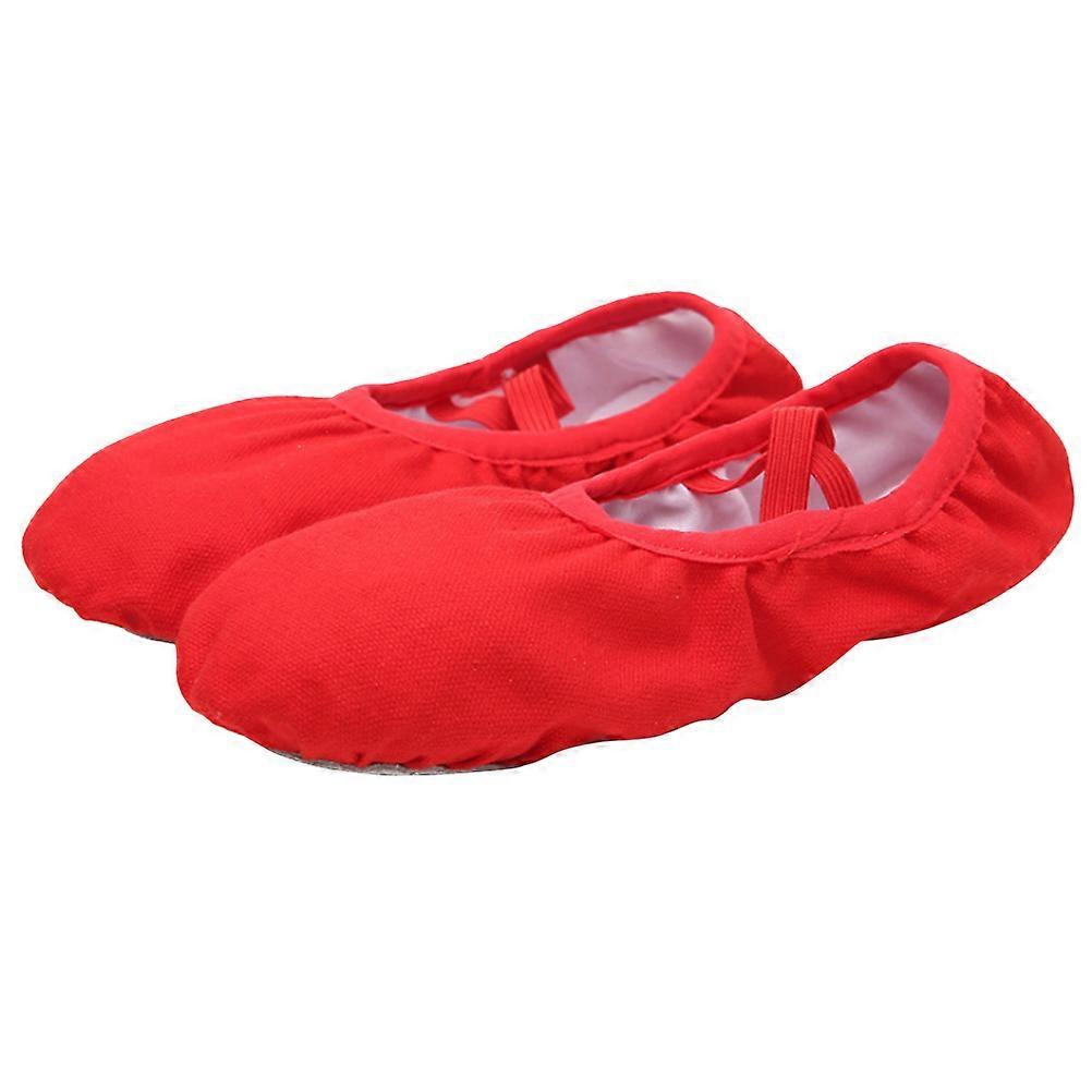 Elastic Ballet Dance Shoes For Girls Jazz Round Toe Comfortable Fit Size 19.5CM 1 Pair