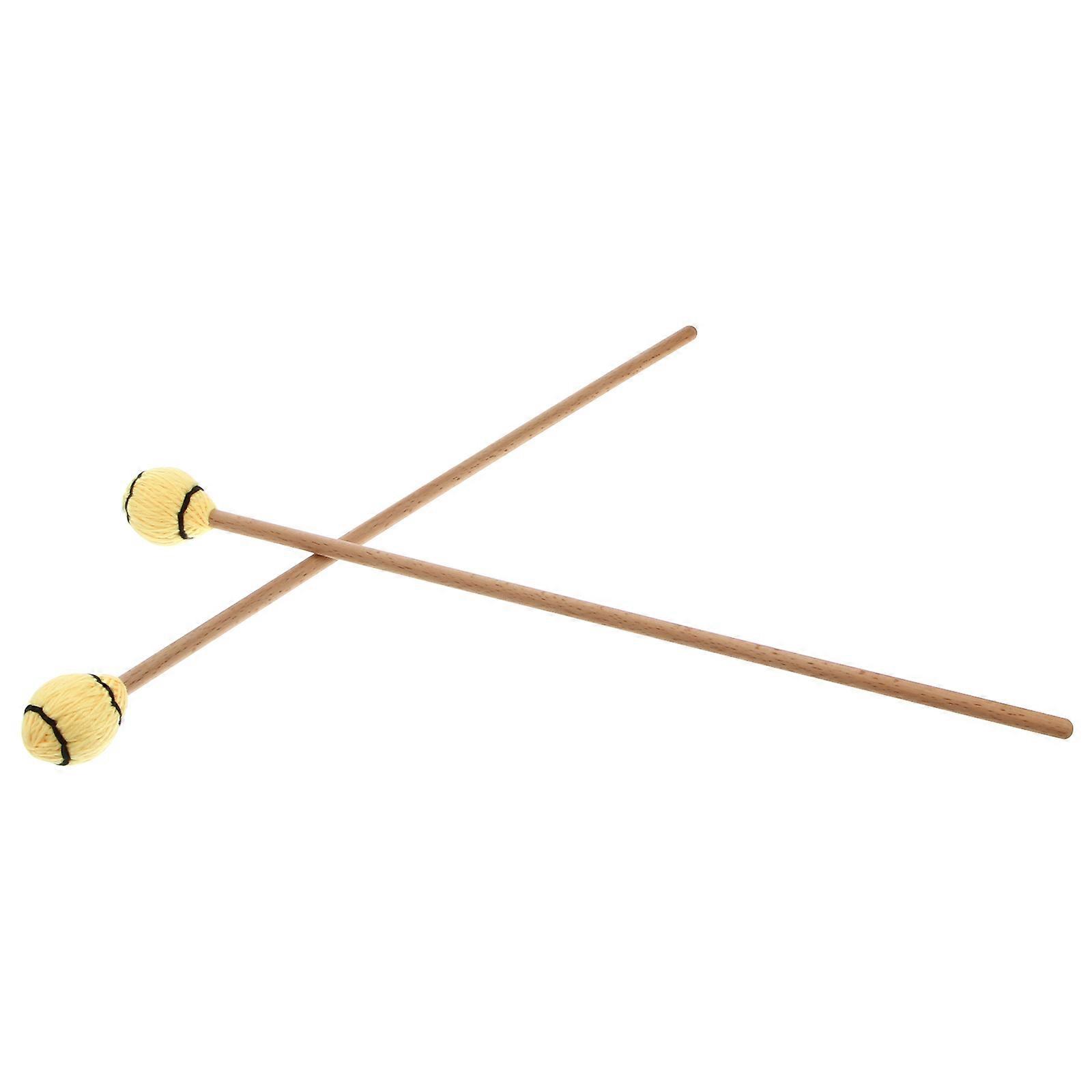 Soft Marimba Percussion Mallets 2Pcs Drumsticks For Musicians Performance Lightweight And Durable