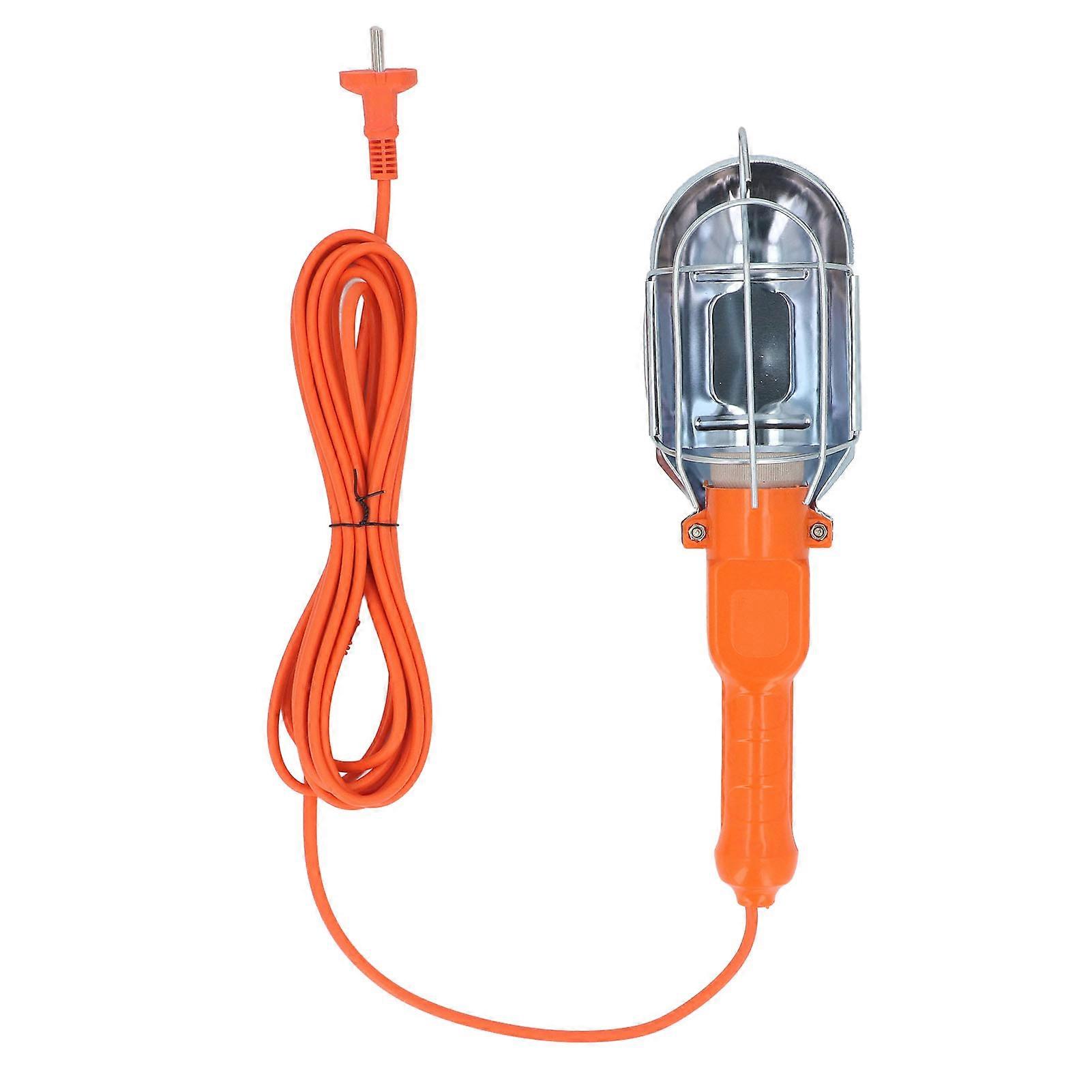 Handheld Work Light Hood E27 Base in Foldable Floodlight Shade with Hook Plug Switch 5m Cable for Workshops Garages Buildings