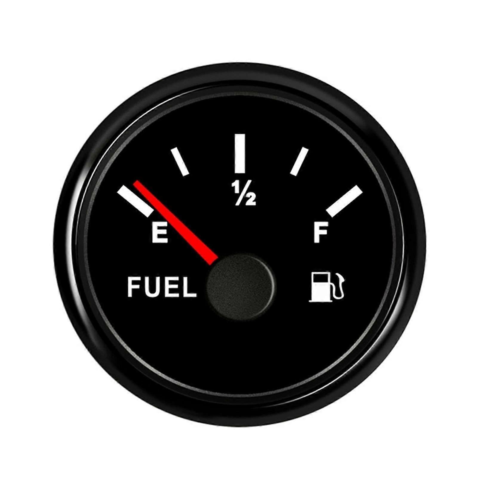 GPS Speedometer, E1/2F Waterproof Fuel Level Meter 0190 Ohm with Red Backlight for Boat Car 52 mm