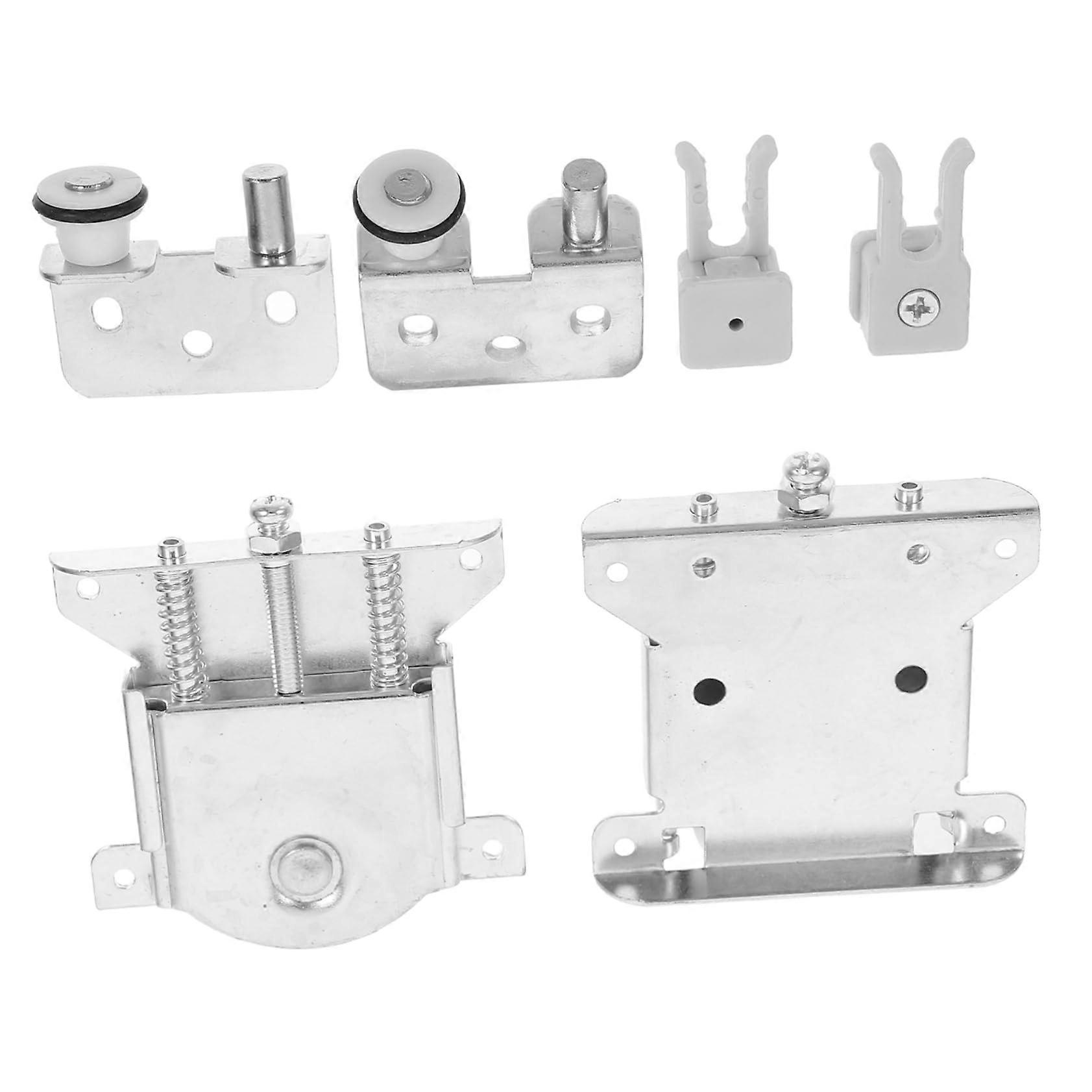 Sliding Door Pulley Wheel Set With Damper, Replacement Rollers For Wooden Sliding Doors And Cabinets, Easy Operation