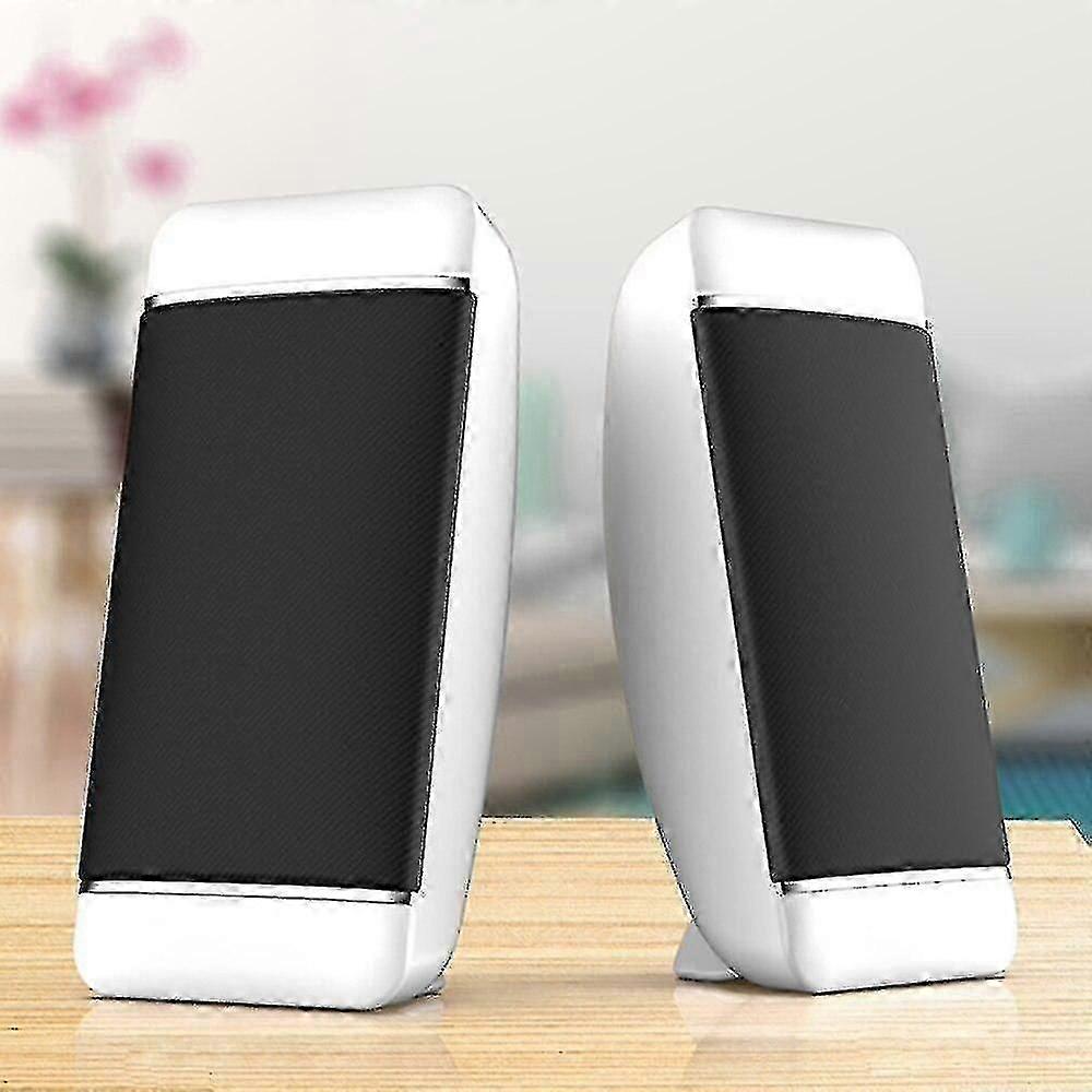 Computer Speaker Stereo Deep Bass Speaker For Pc Notebook R Music Speaker|portable Speakers(white )