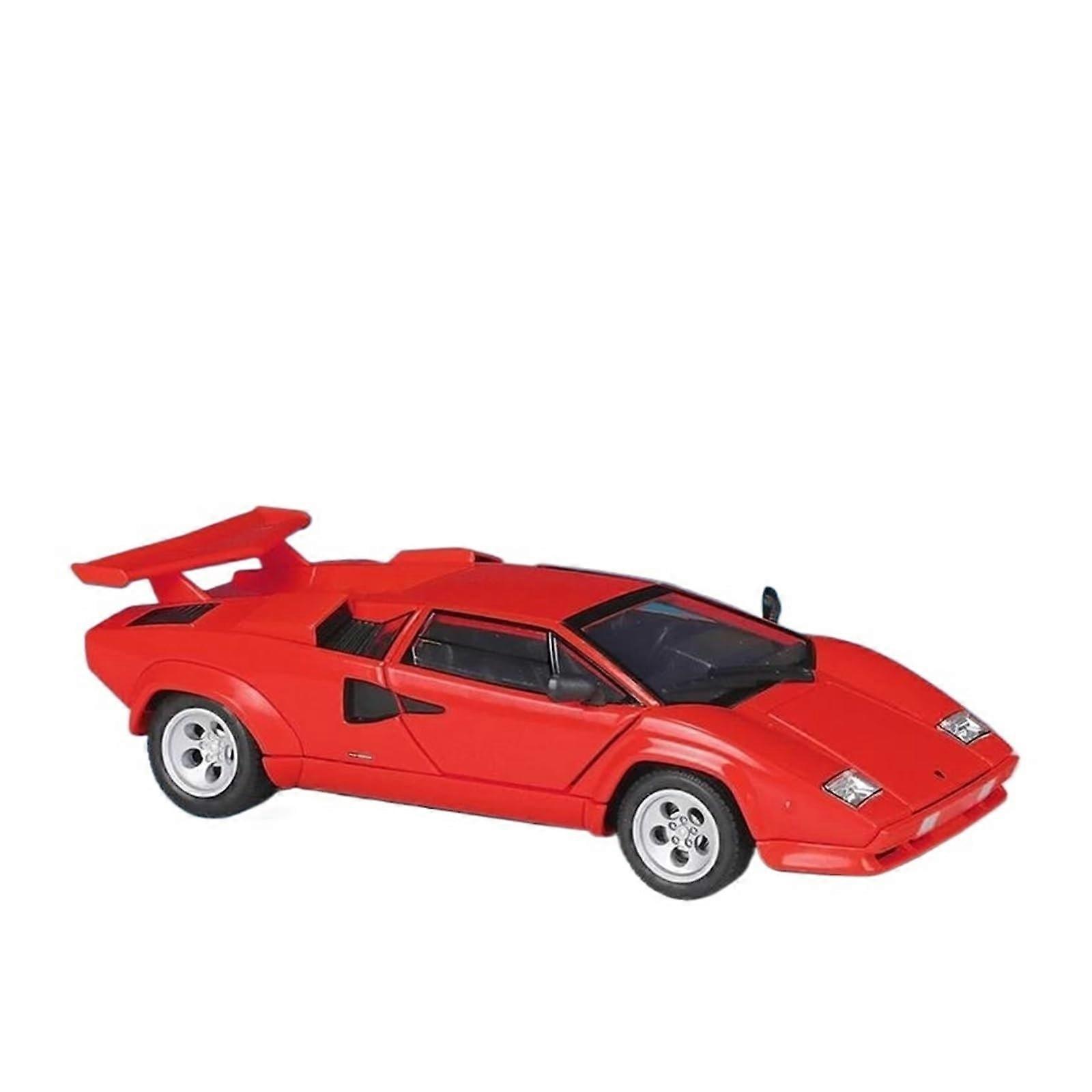Diecast model vehicles 1:24 Lamborghini Countach LP5000S, Static, Diecast alloy, Display stand (Red)