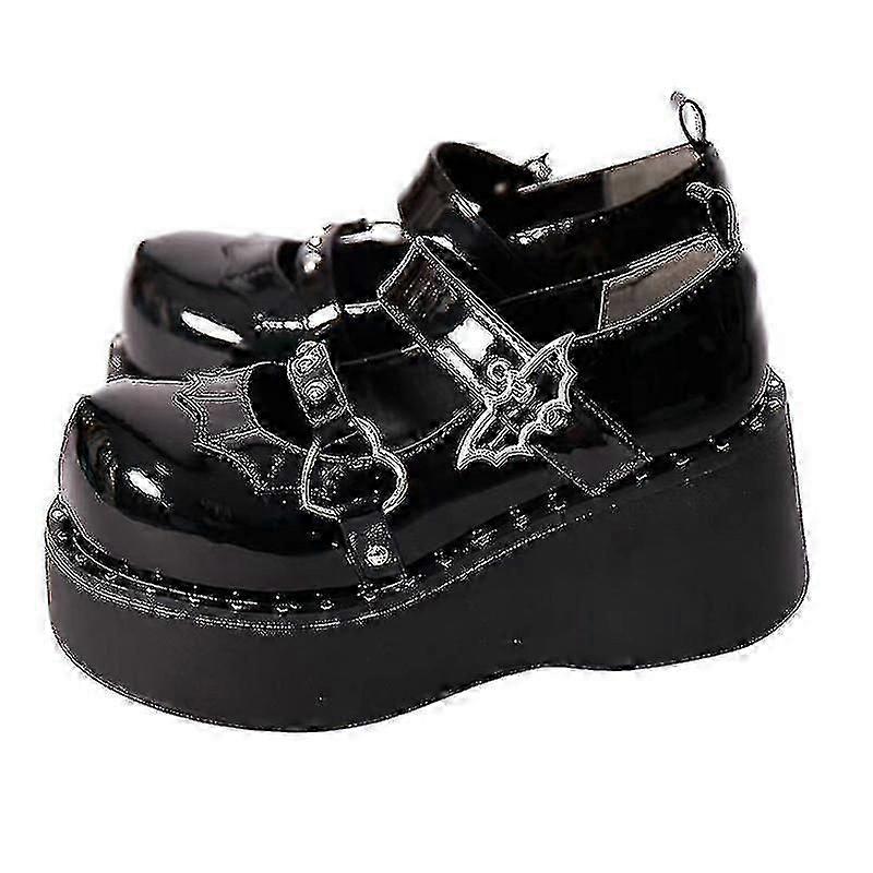 Women's Gothic Punk Round-Toe Wedding Shoes with Non-Slip Sole